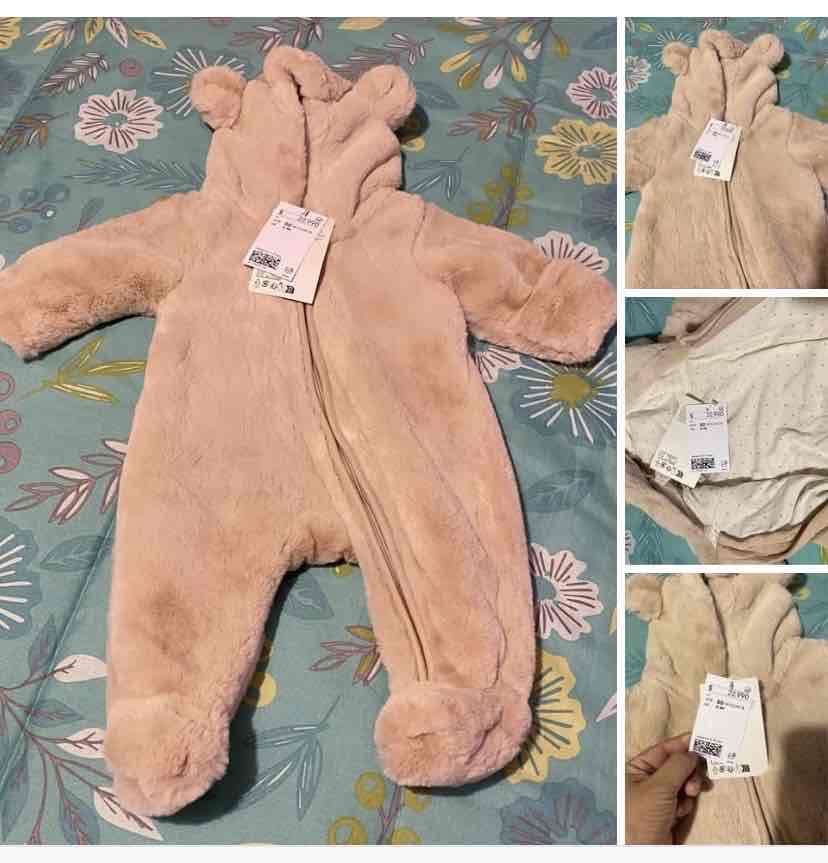 Enterito para bebé con capucha 0-1 mes