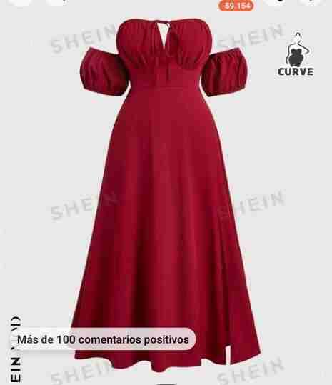 Vestido largo rojo - miniatura 1