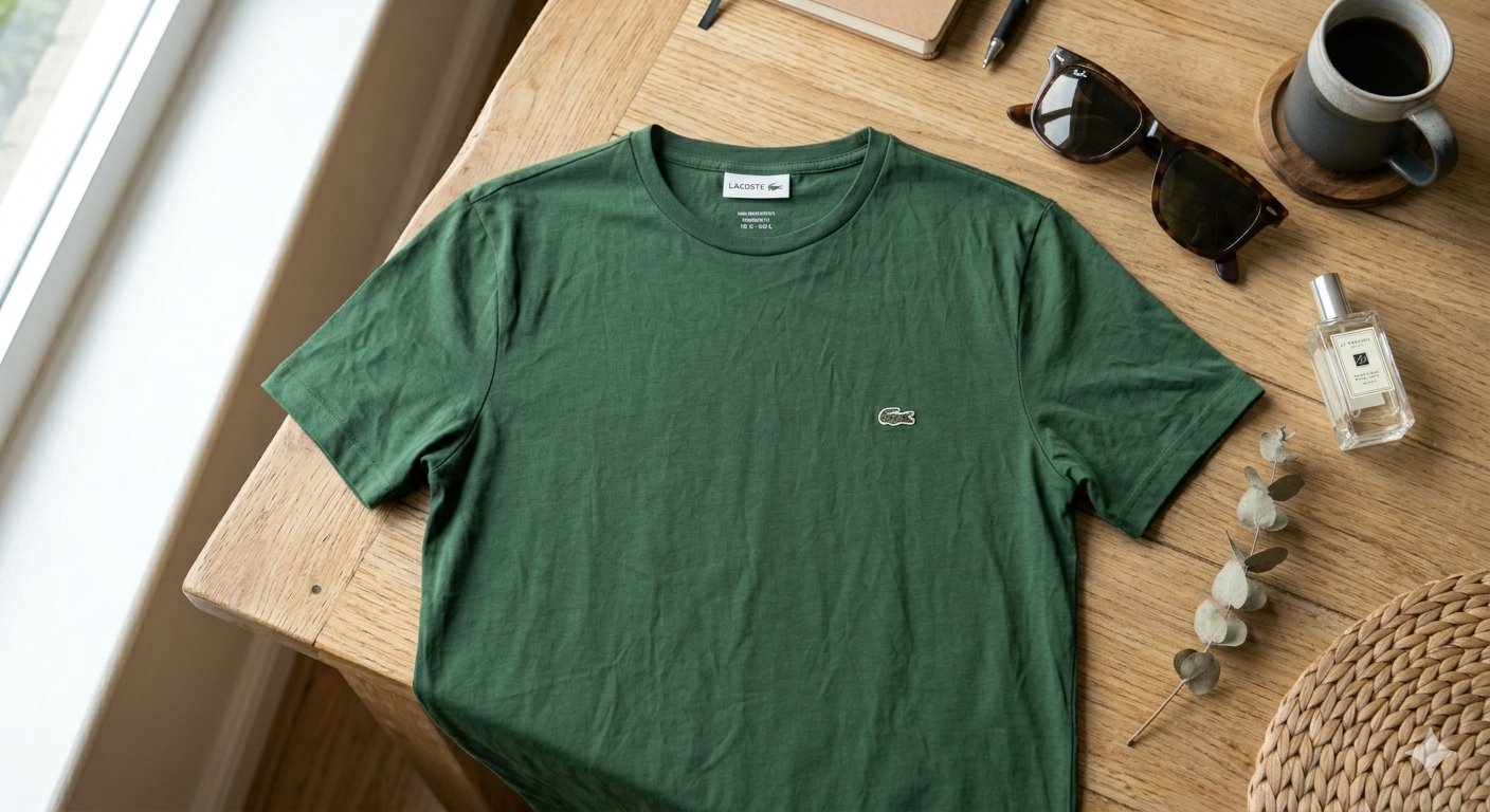 Polera verde Lacoste - miniatura 1