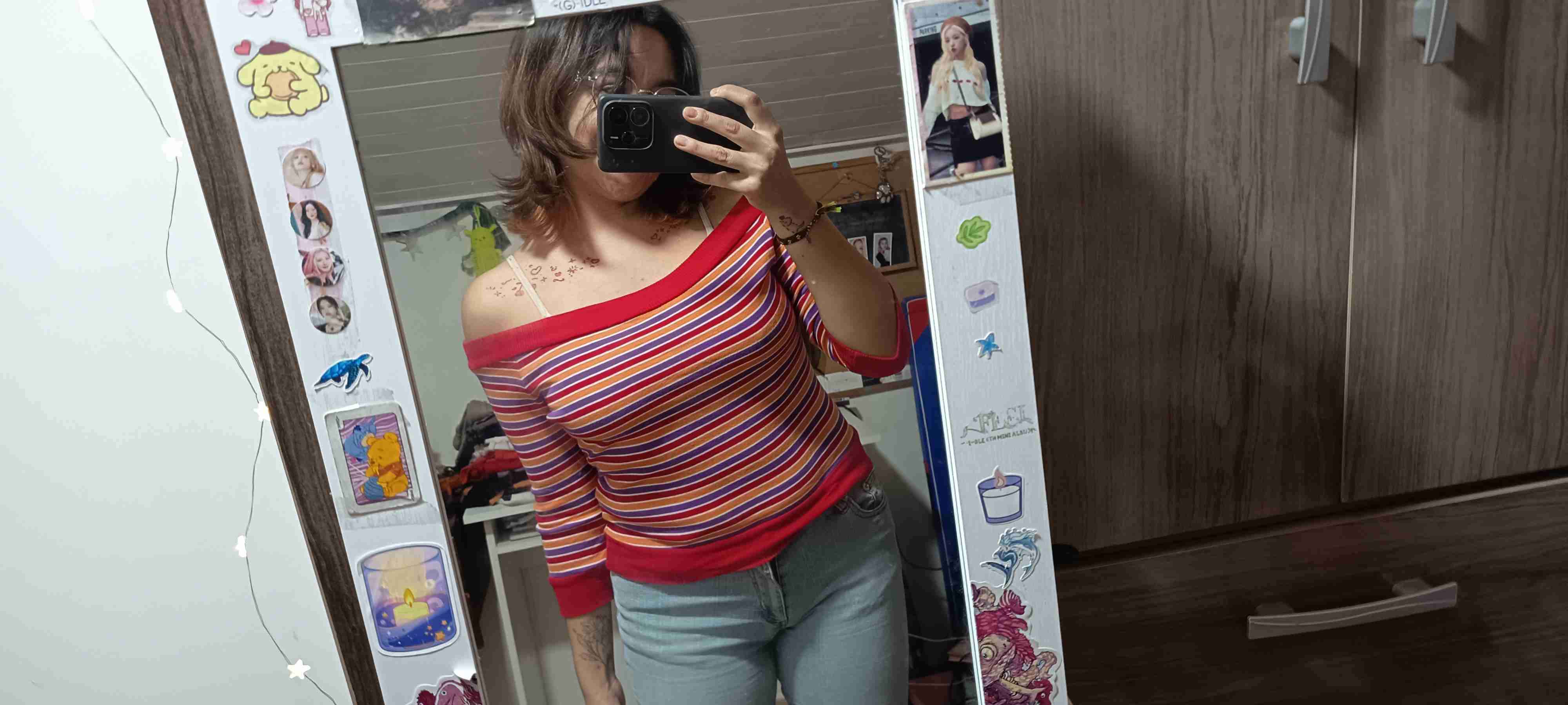 Polera a rayas multicolor - miniatura 1