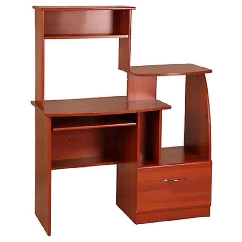 Escritorio de madera con estantes - miniatura 1