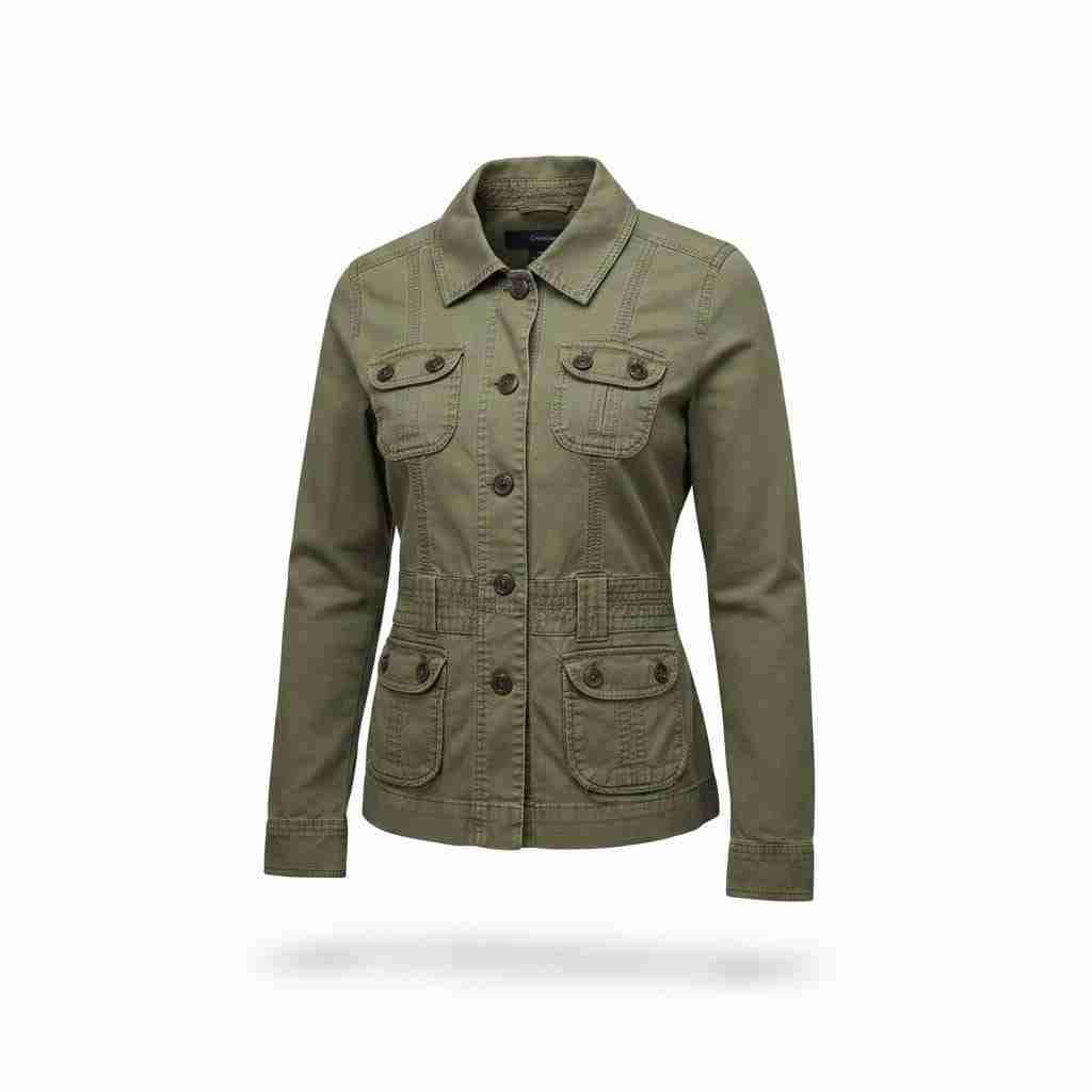 Chaqueta verde militar mujer marca Calvin Klein