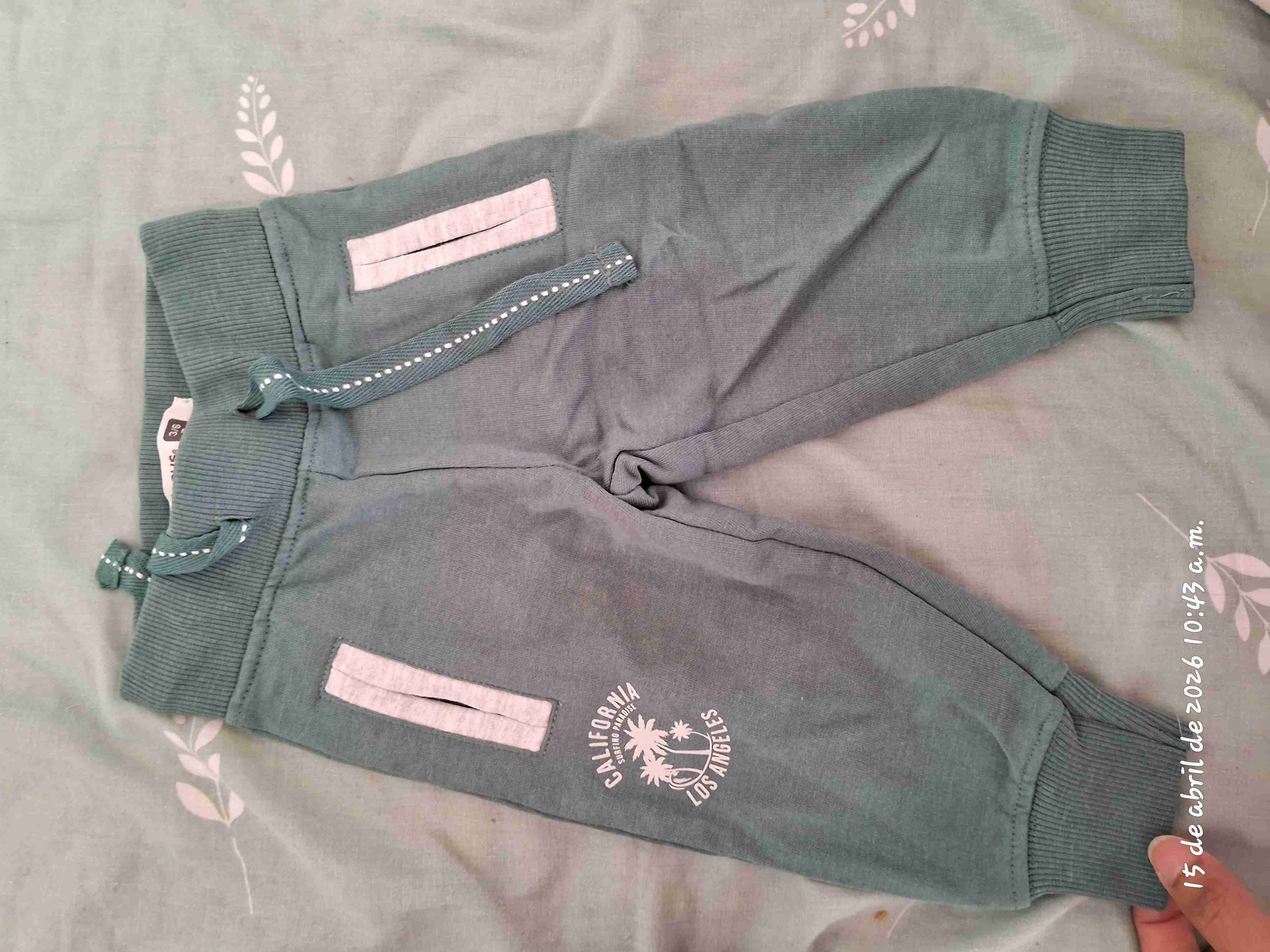 Pantalones de bebé verde - miniatura 1