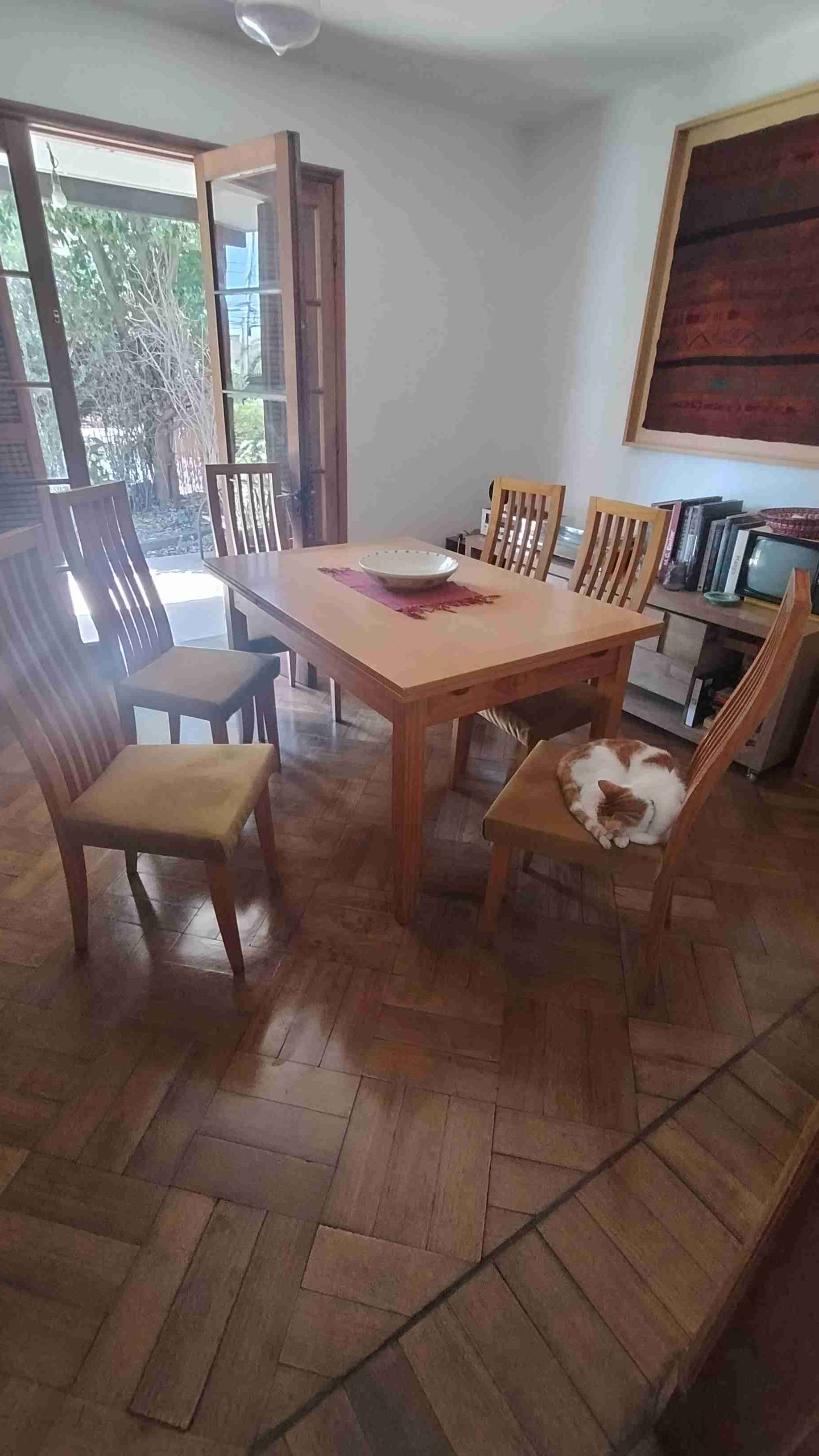 Mesa comedor de madera con 6 sillas - miniatura 1