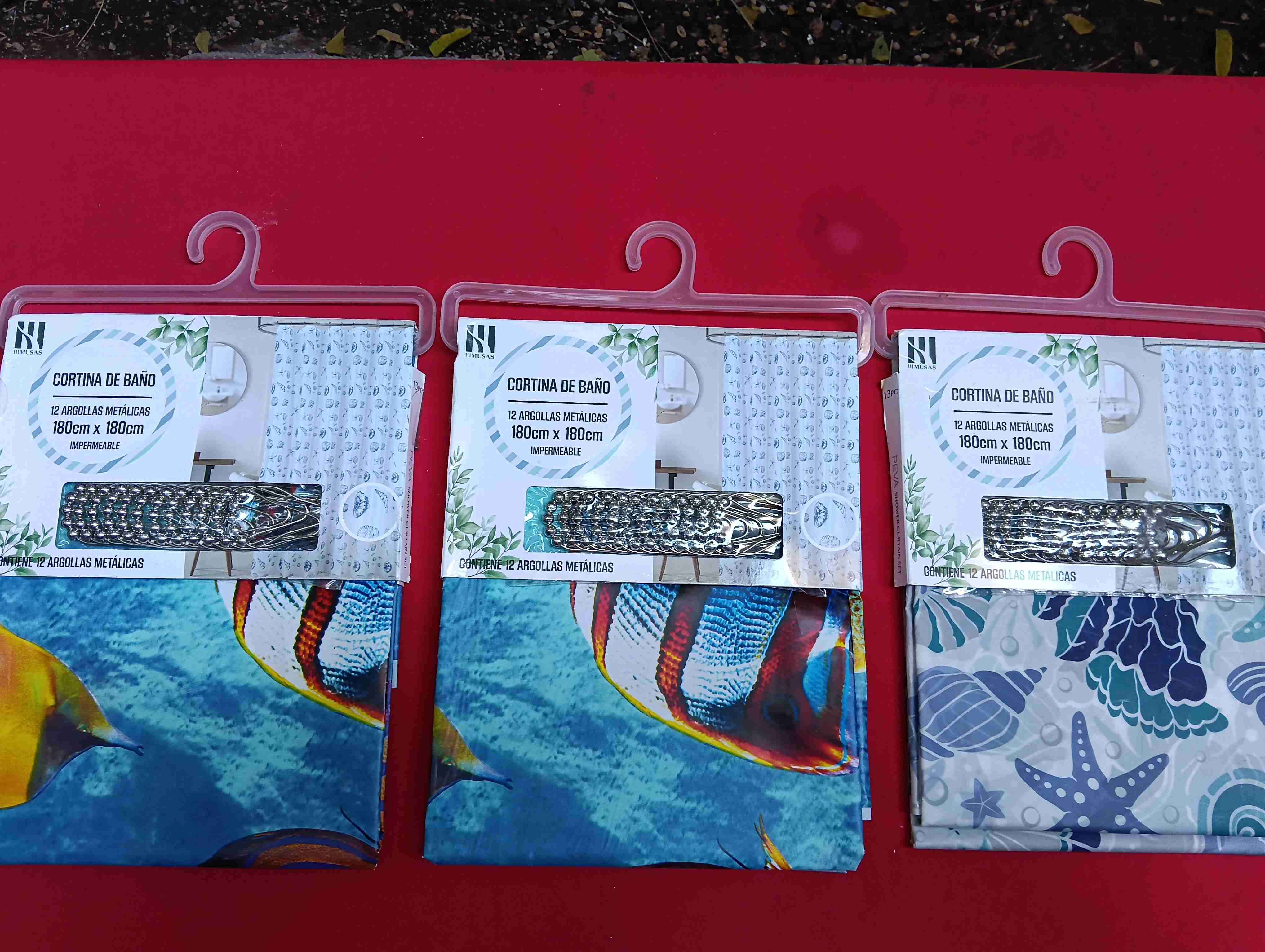 Cortina de baño ilustrada 180x180cm - miniatura 1