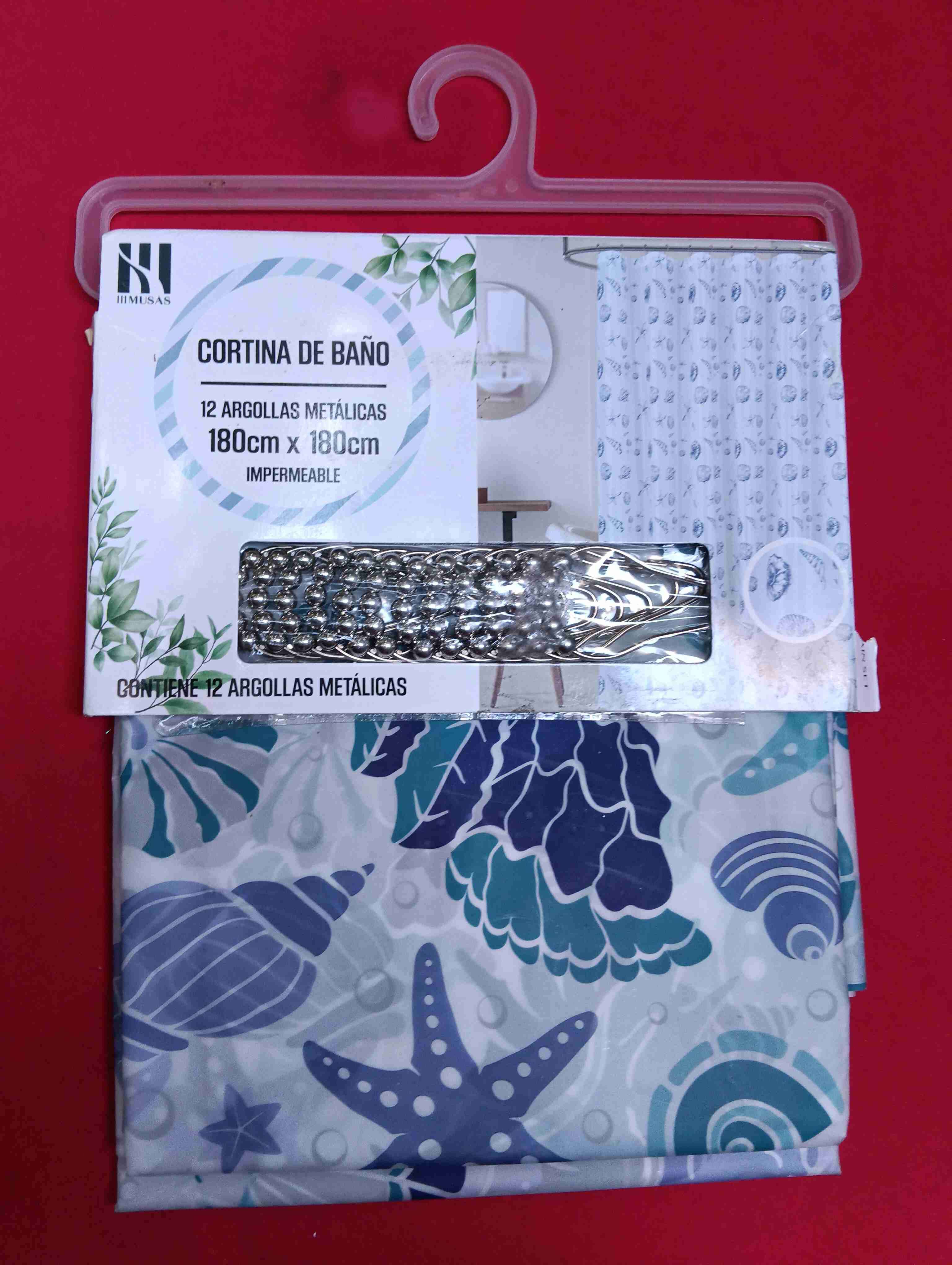 Cortina de baño ilustrada 180x180cm - miniatura 4