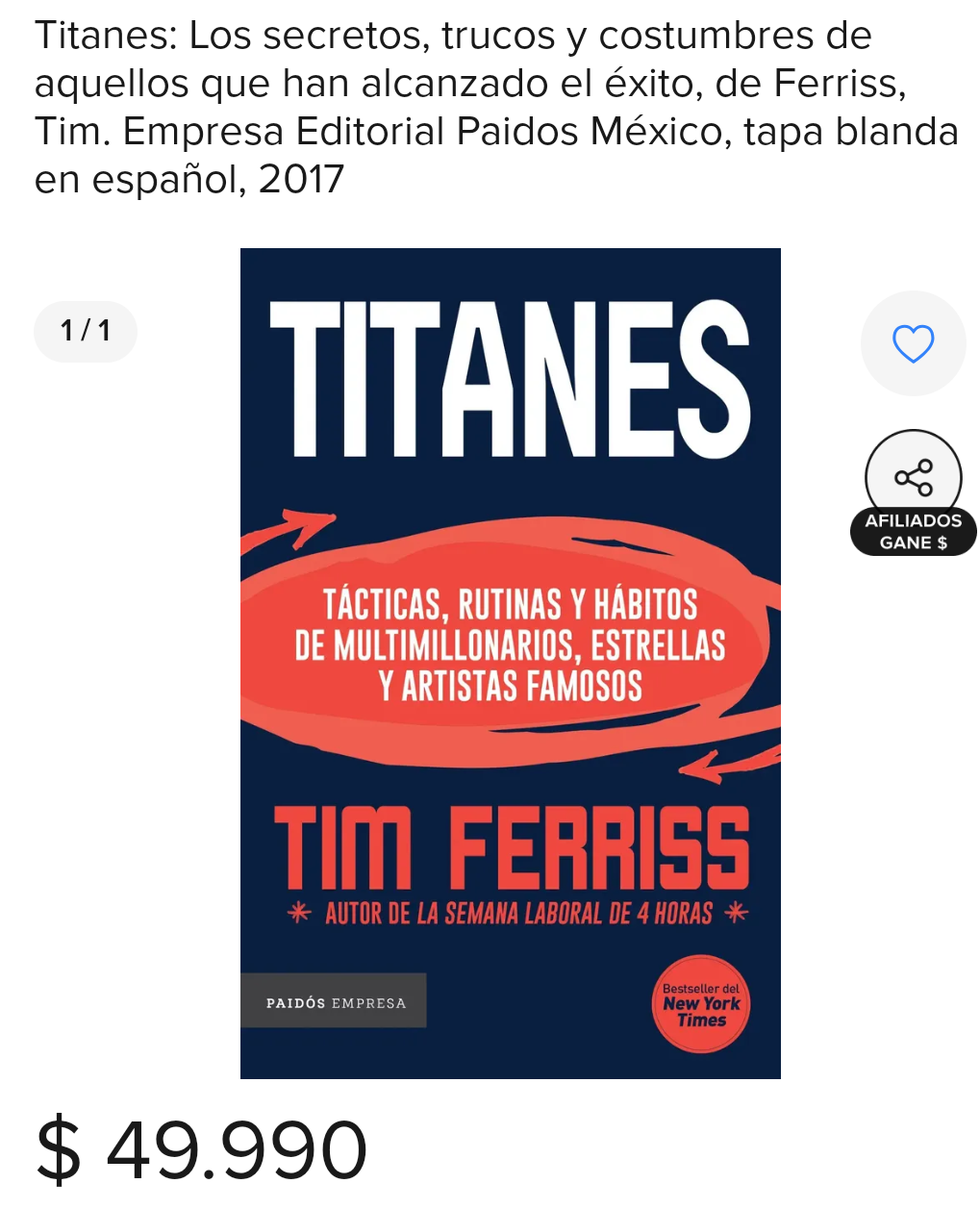 Libro Titanes de Tim Ferriss - miniatura 2