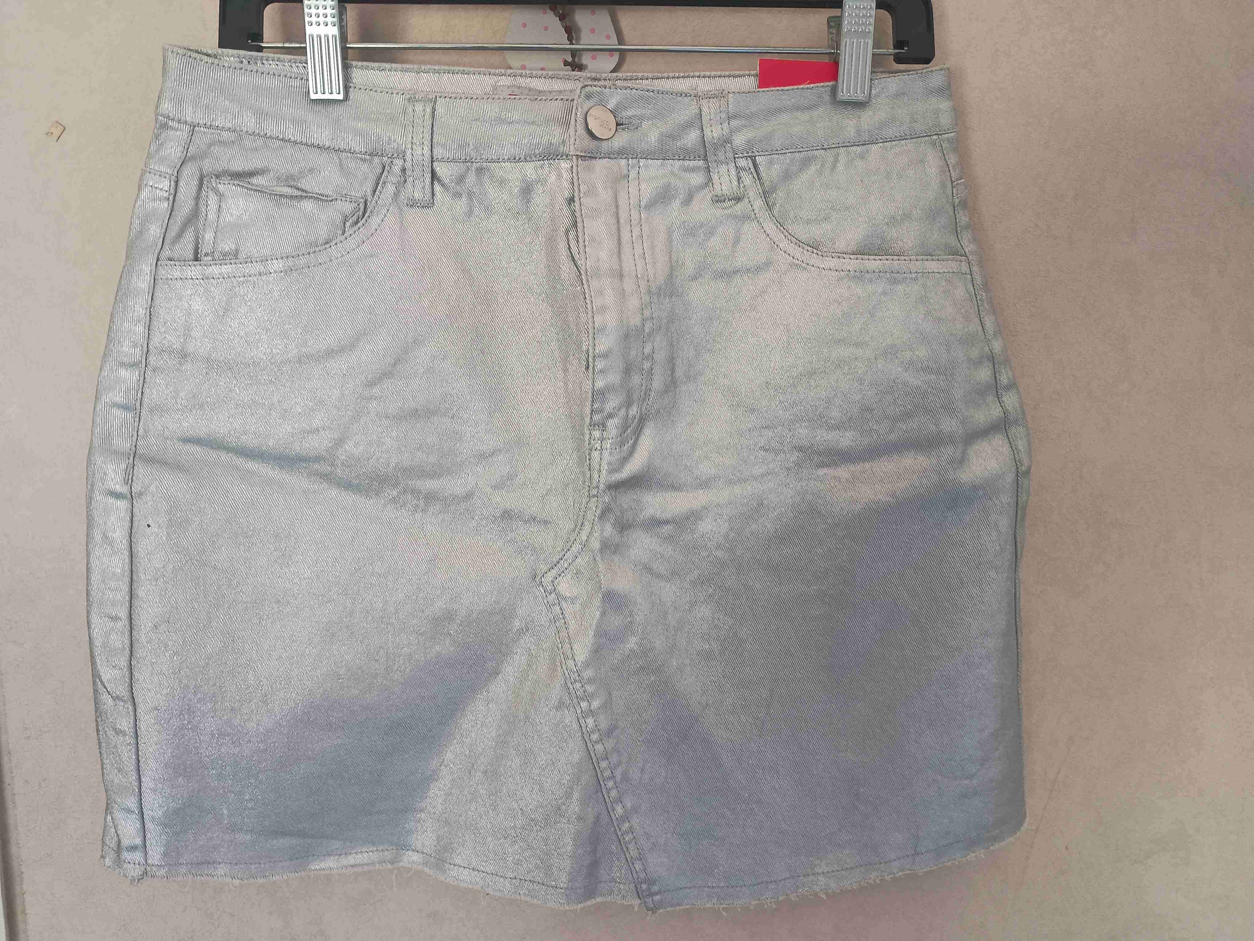 Falda plateada L NUEVA - miniatura 1