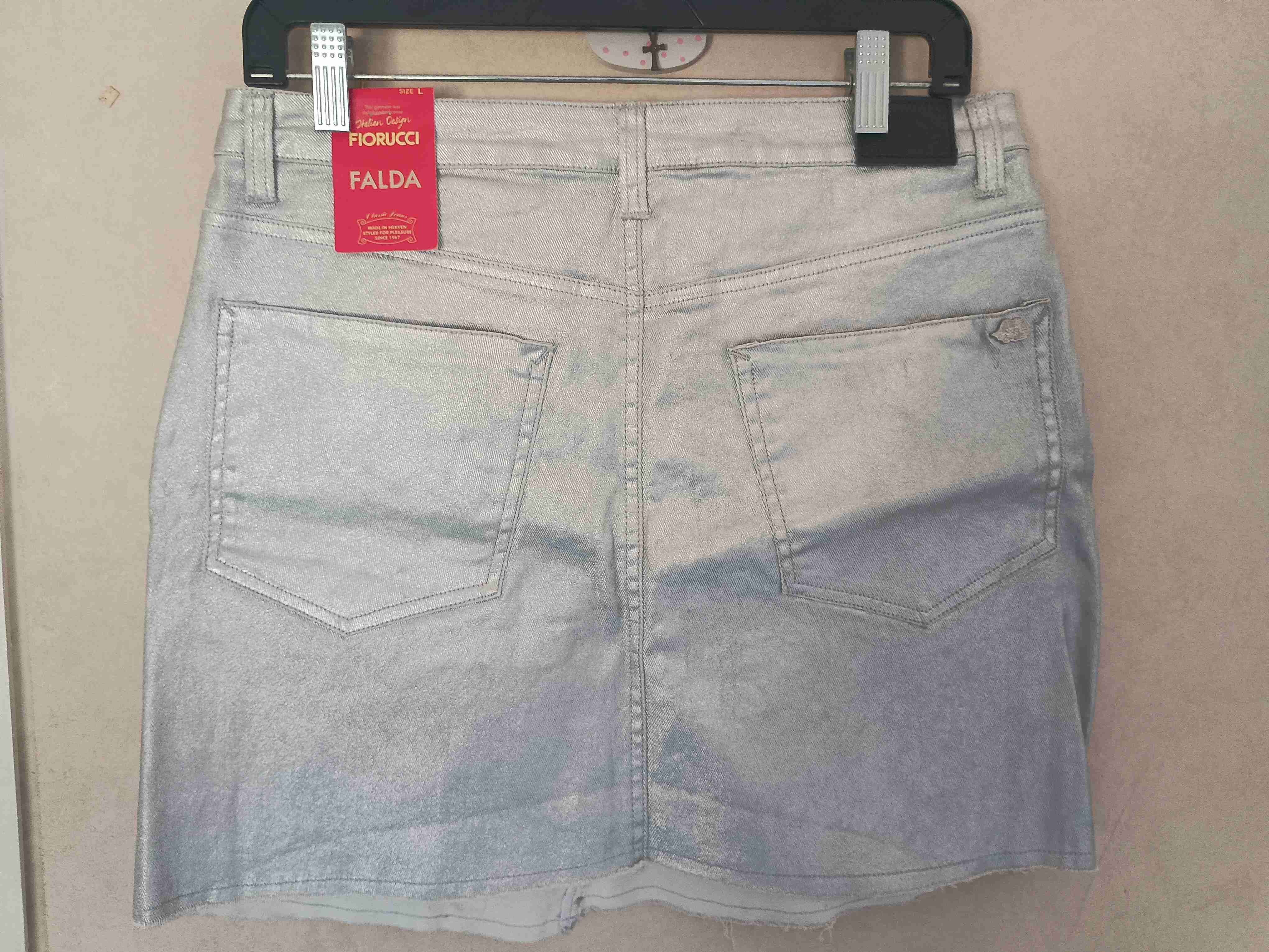 Falda plateada L NUEVA - miniatura 2