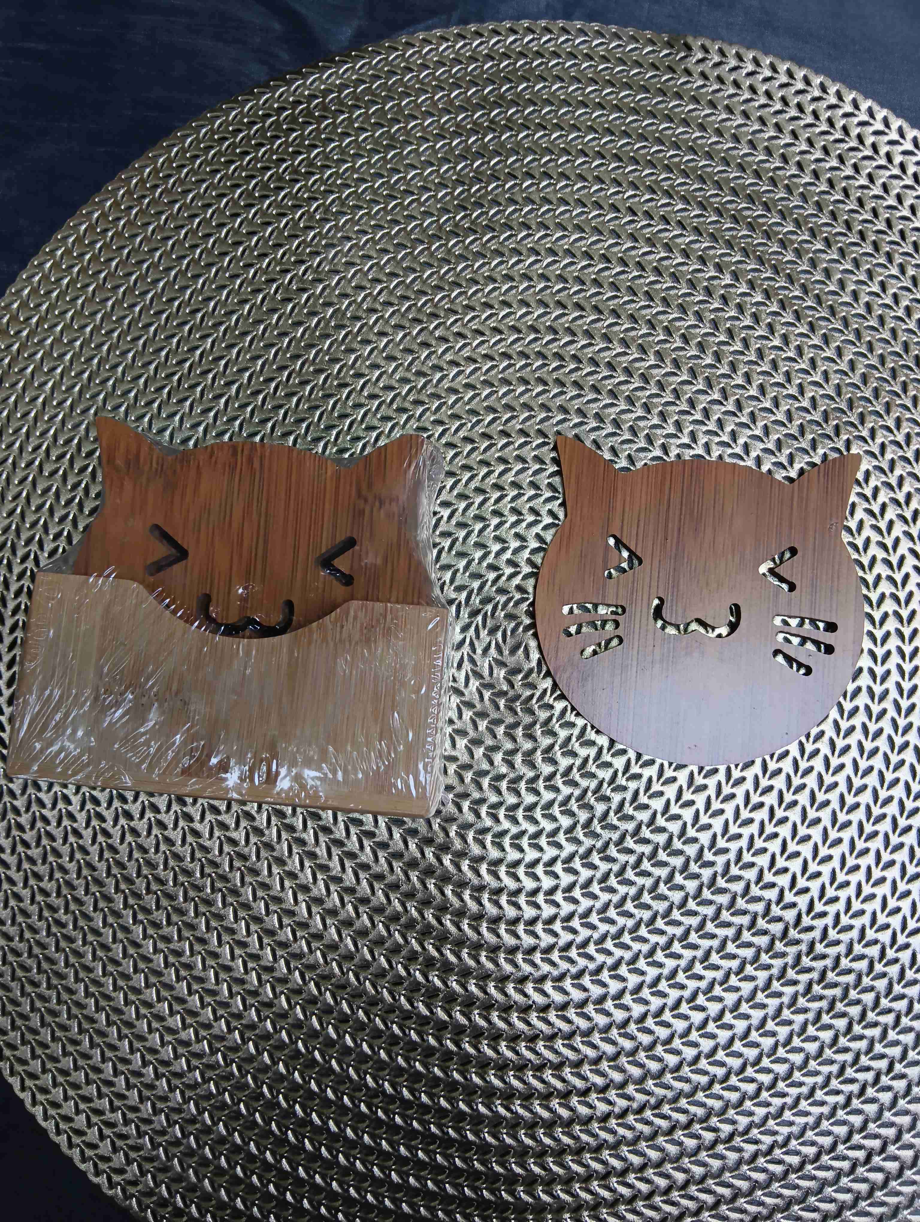 Pack de posavasos de madera de gatitos - miniatura 3