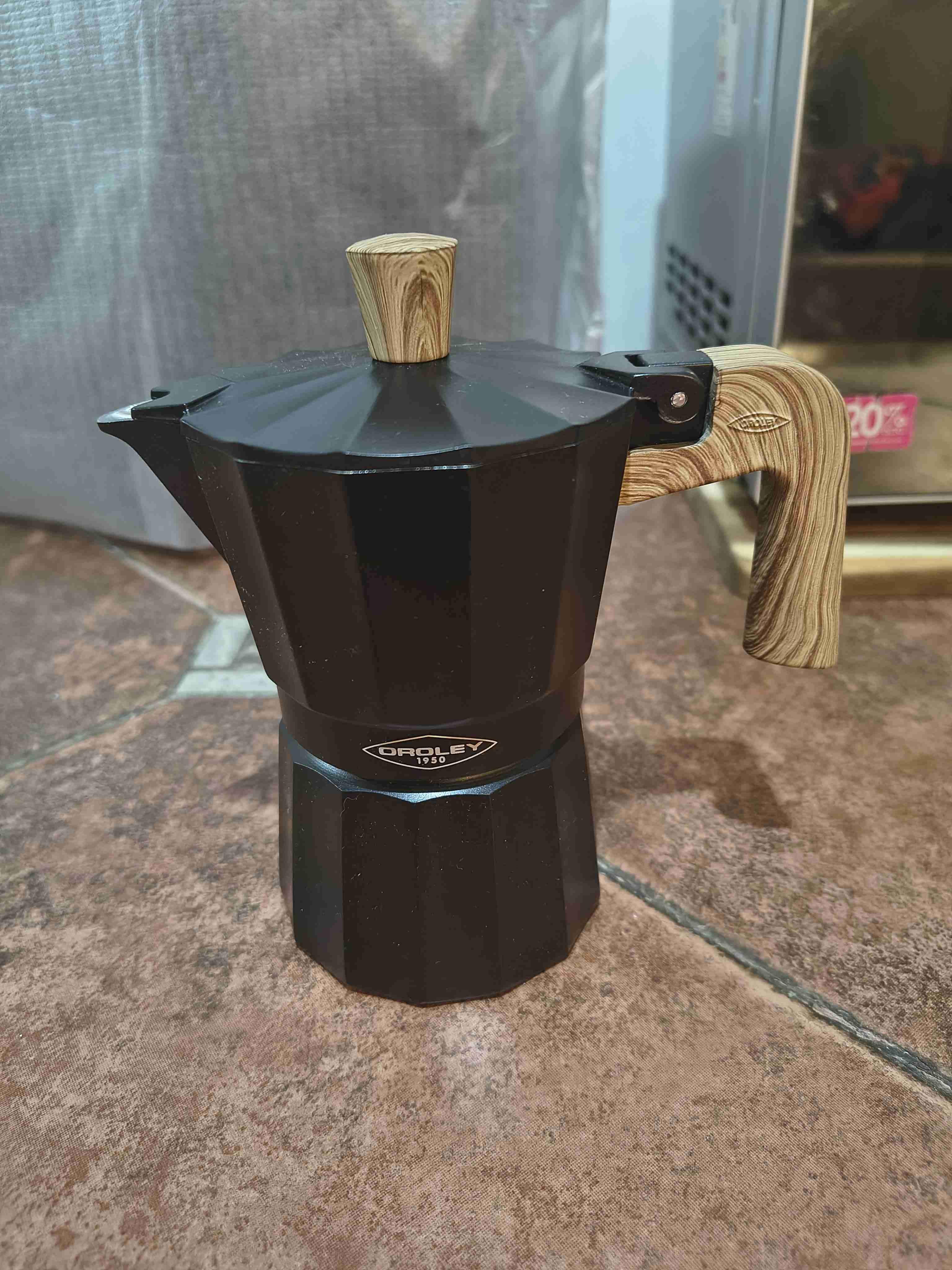 Cafetera italiana OROLEY negra - miniatura 1