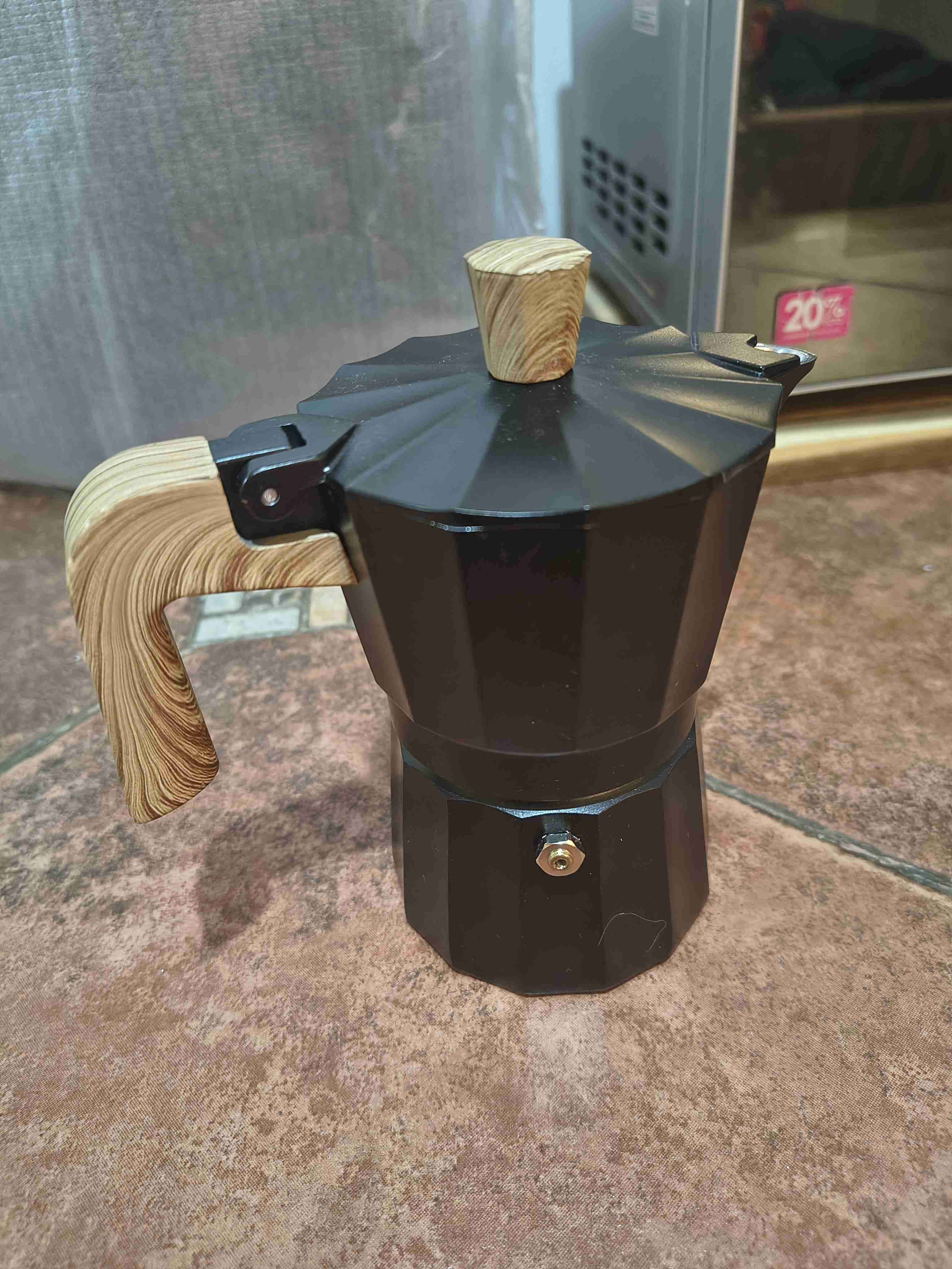 Cafetera italiana OROLEY negra - miniatura 3