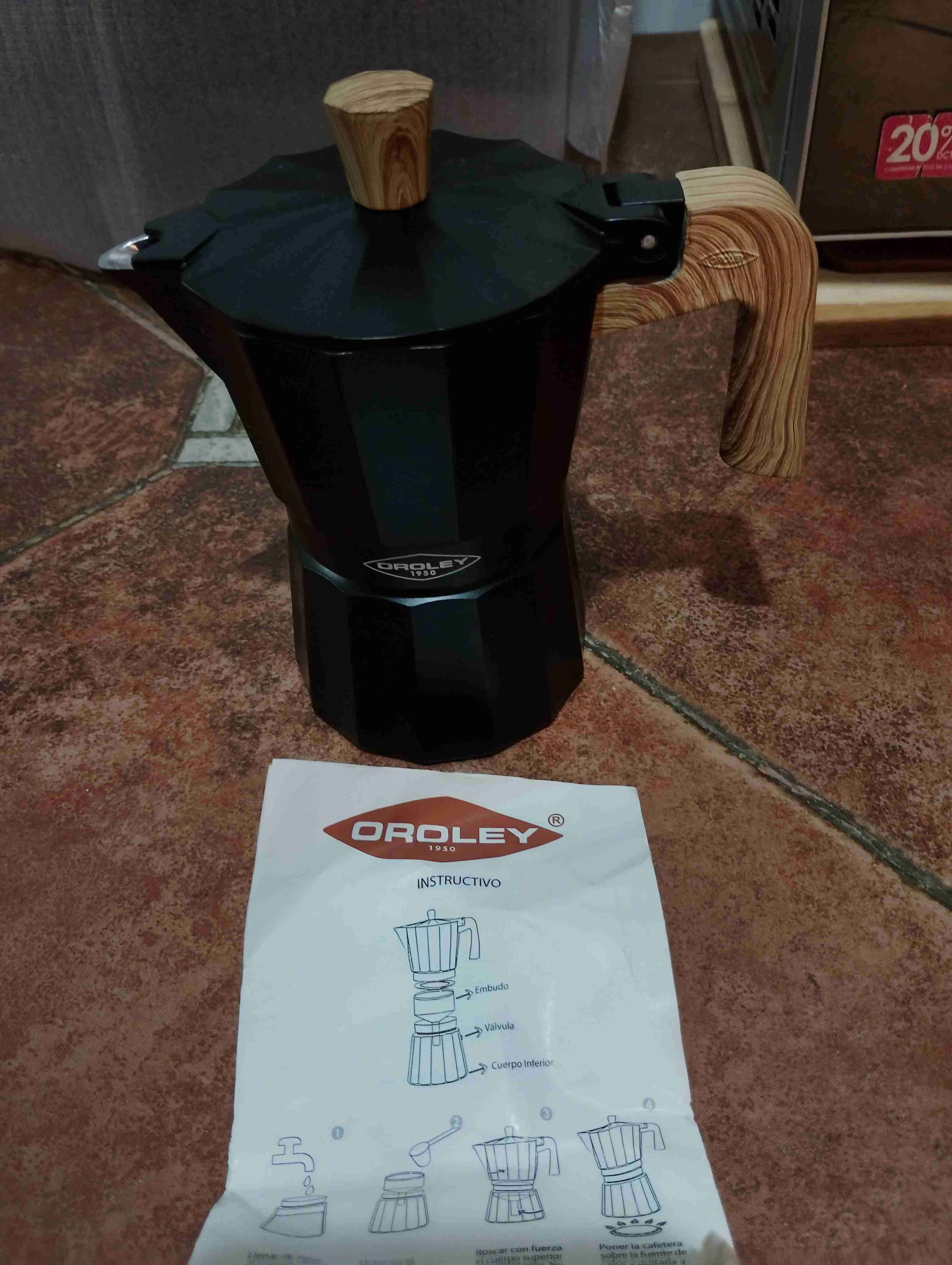 Cafetera italiana OROLEY negra - miniatura 5