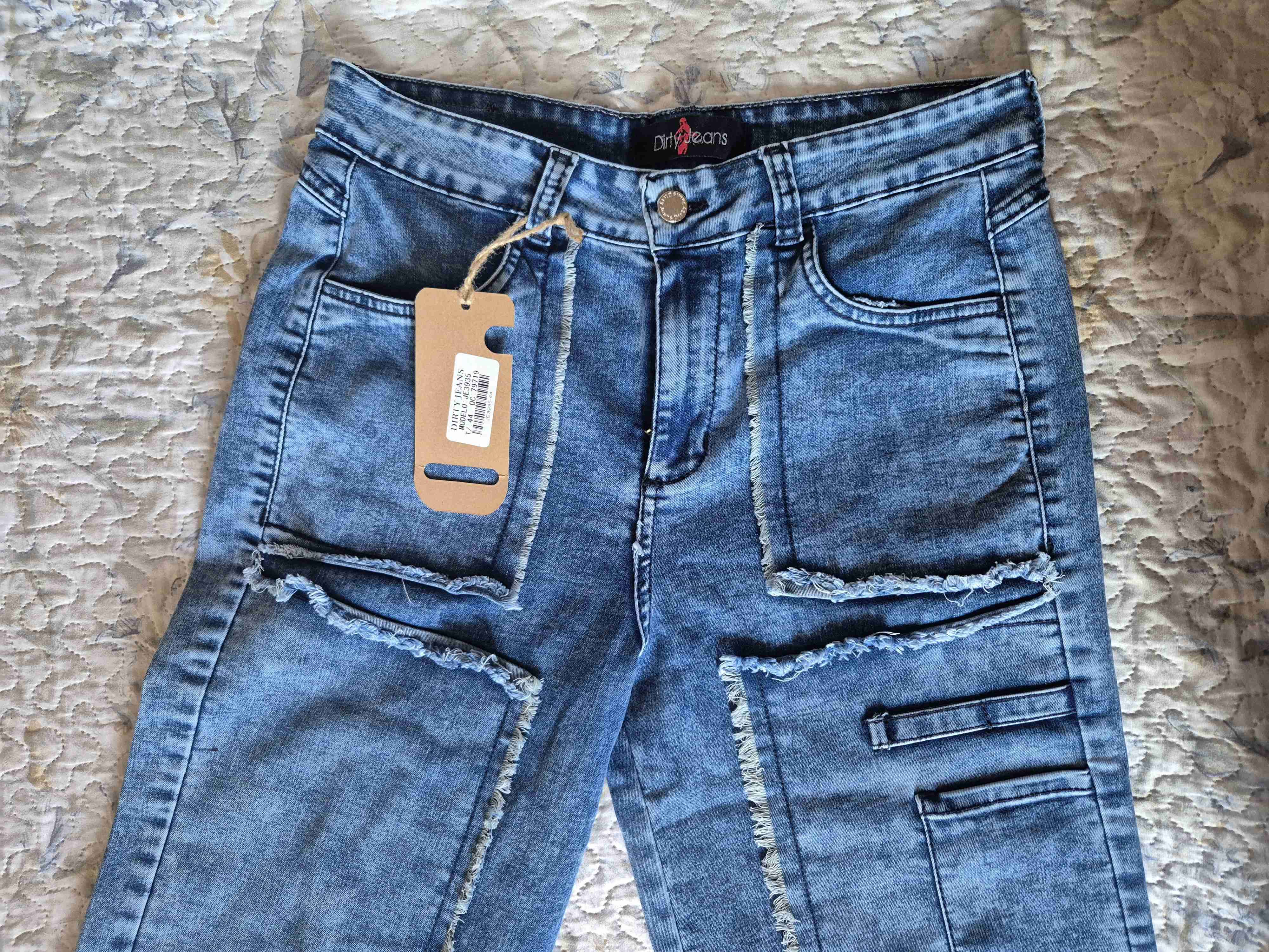 Jeans mujer Dirty corte recto - miniatura 3