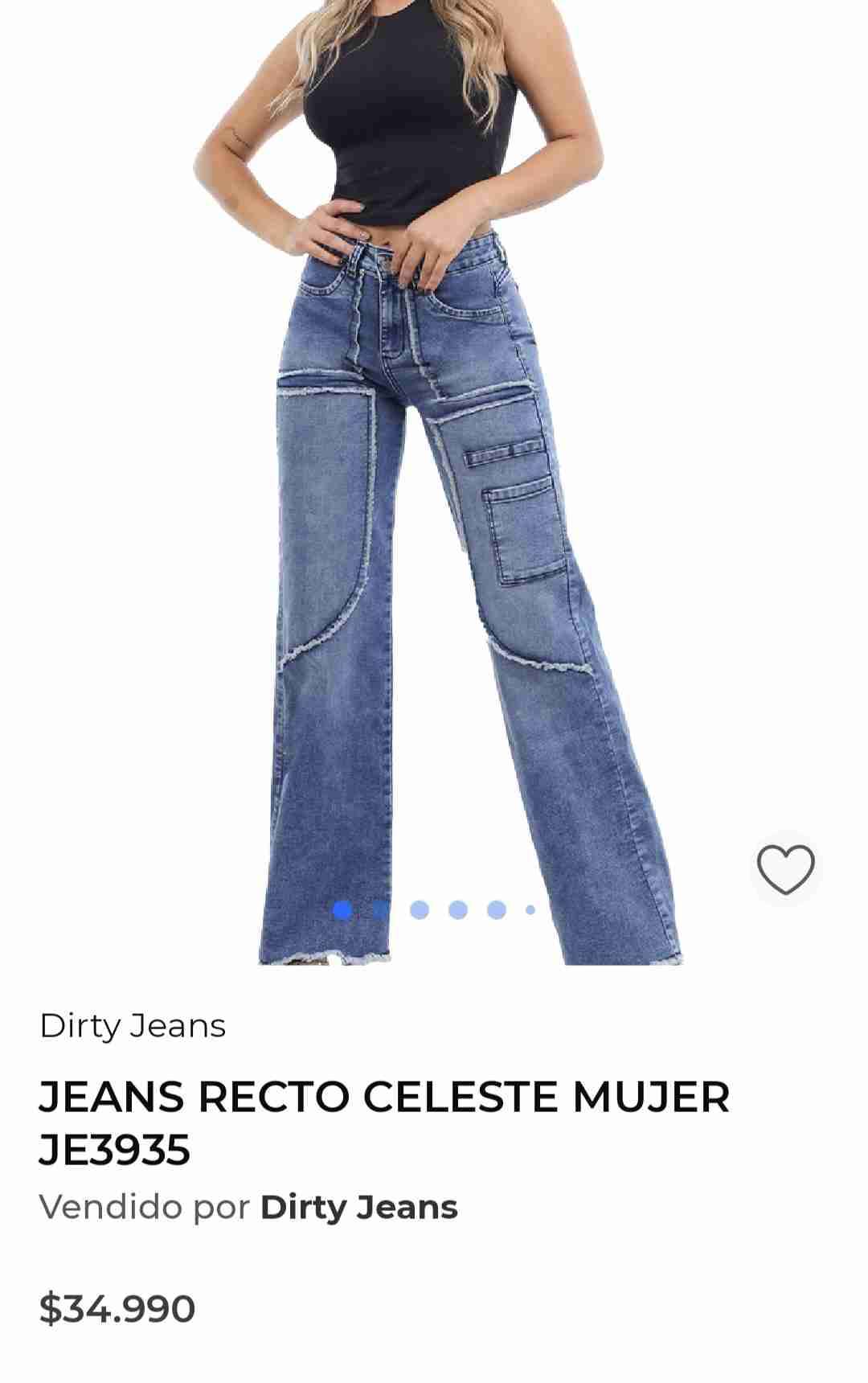 Jeans mujer Dirty corte recto - miniatura 6