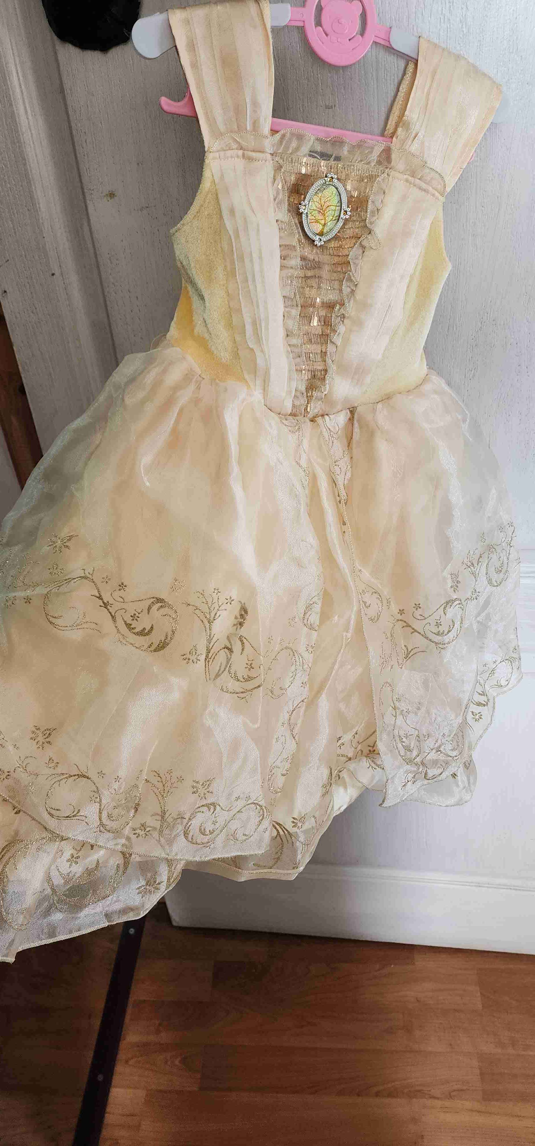 Vestido infantil de princesa dorado - miniatura 6