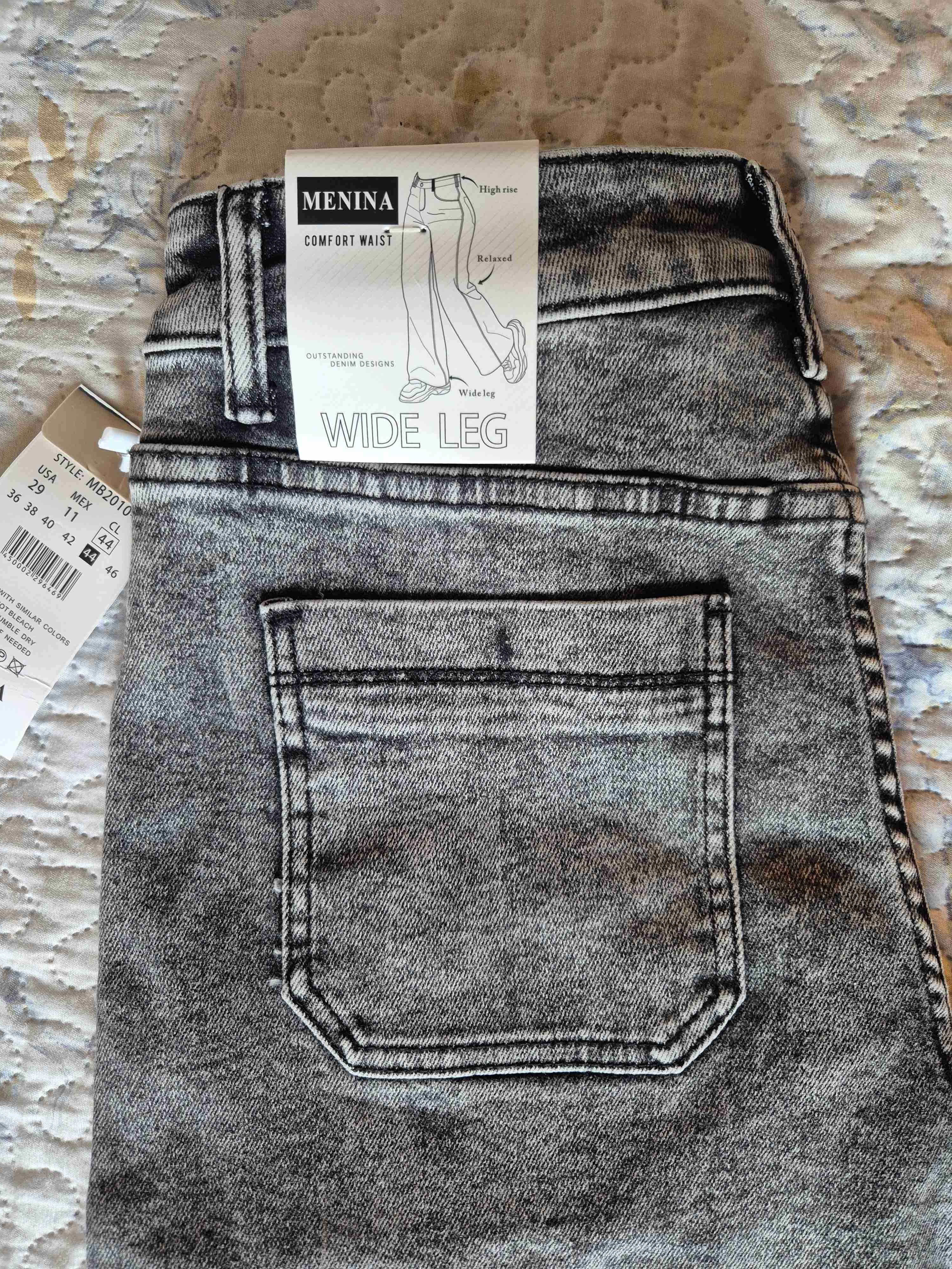 Jeans mujer Menina gris con botones - miniatura 4