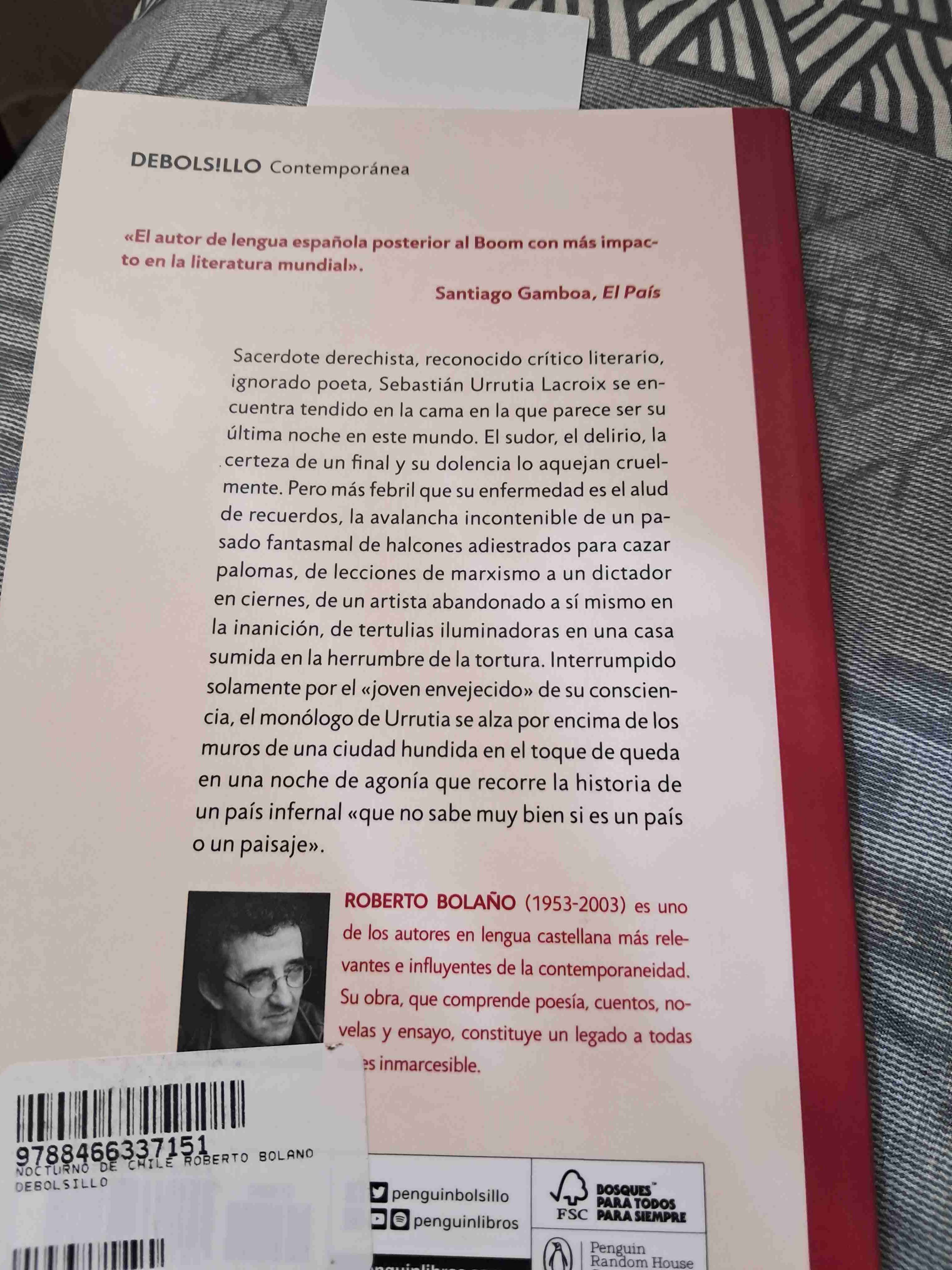 Libro Nocturno de Chile - Bolaño - miniatura 2