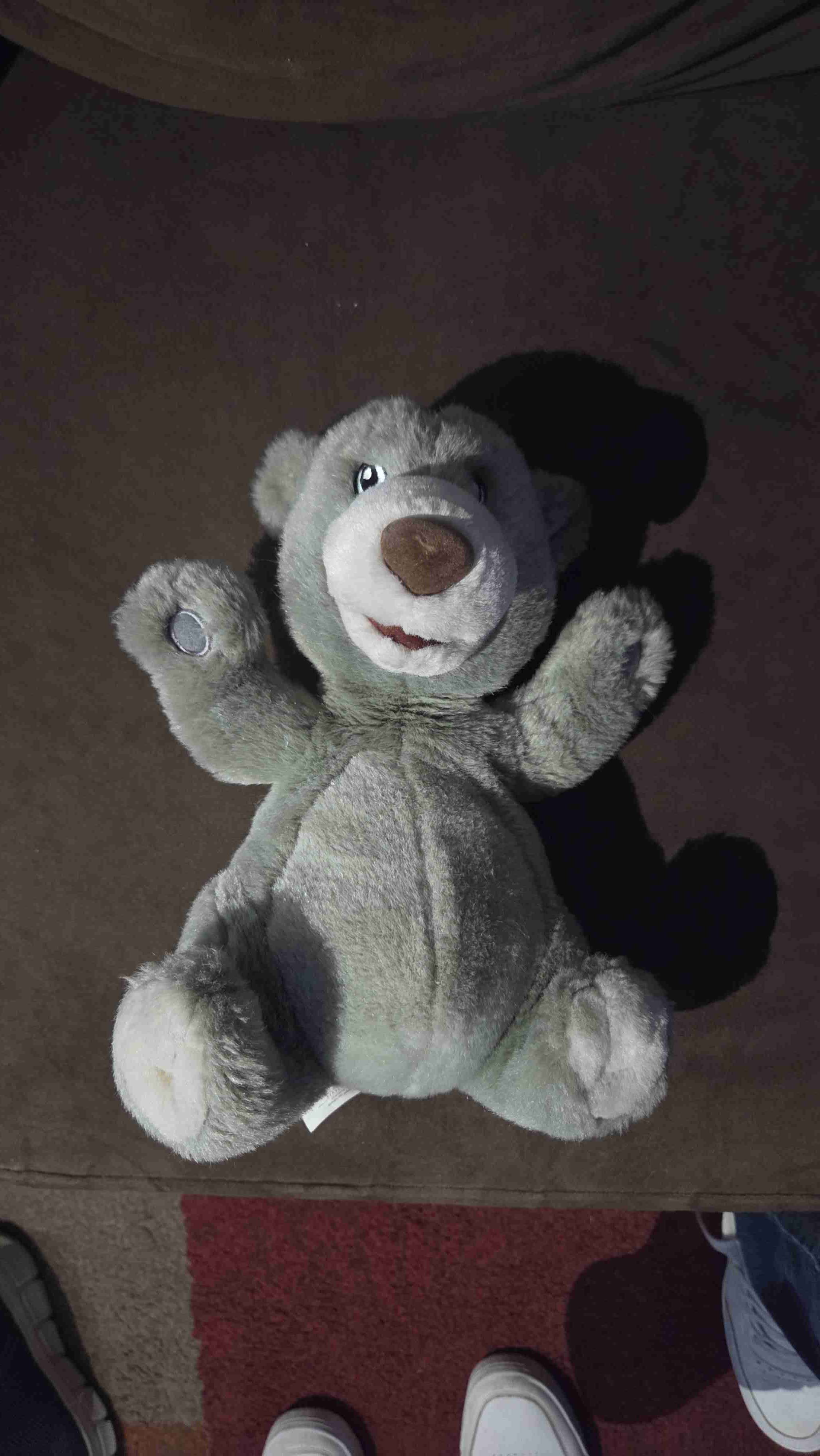 Peluche oso Baloo gris suave - miniatura 2