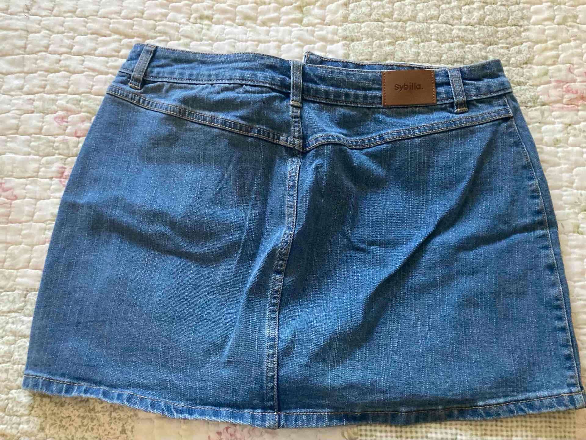 Minifalda de mezclilla azul - miniatura 3