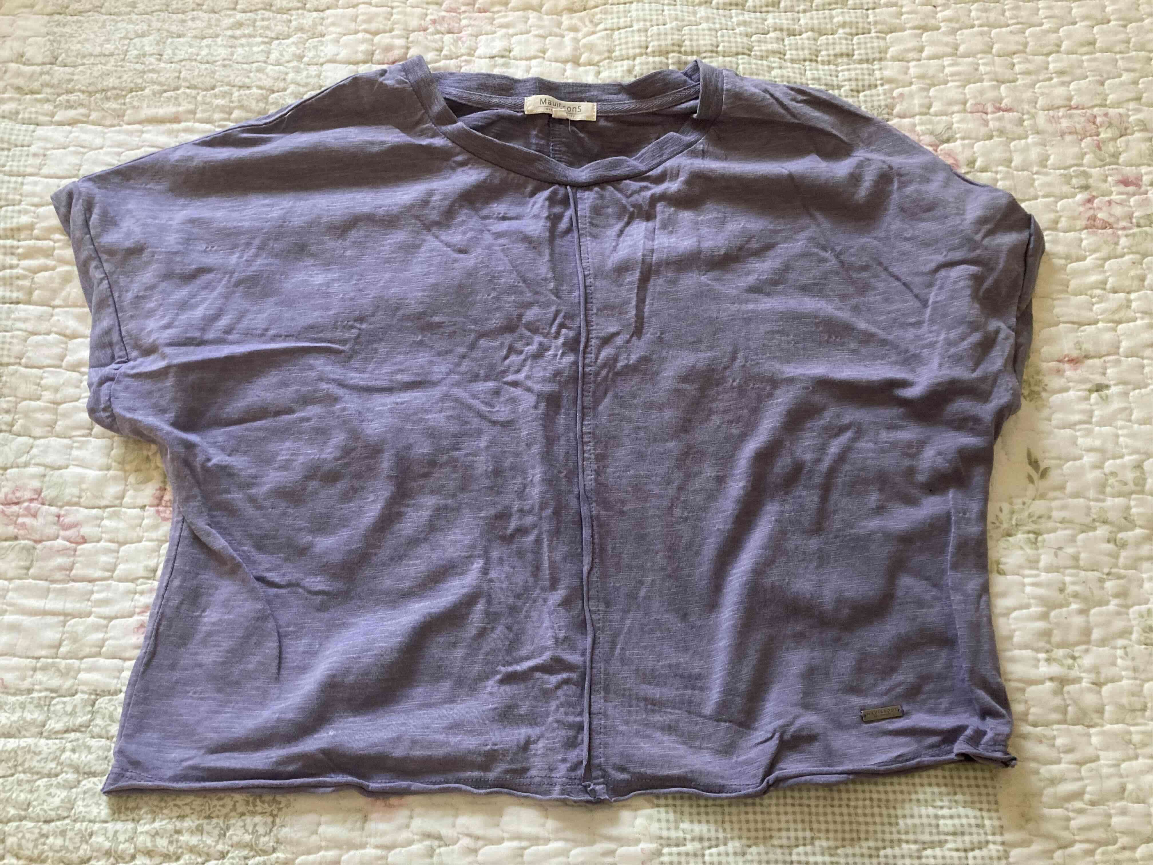 Polera morada de algodón - miniatura 1