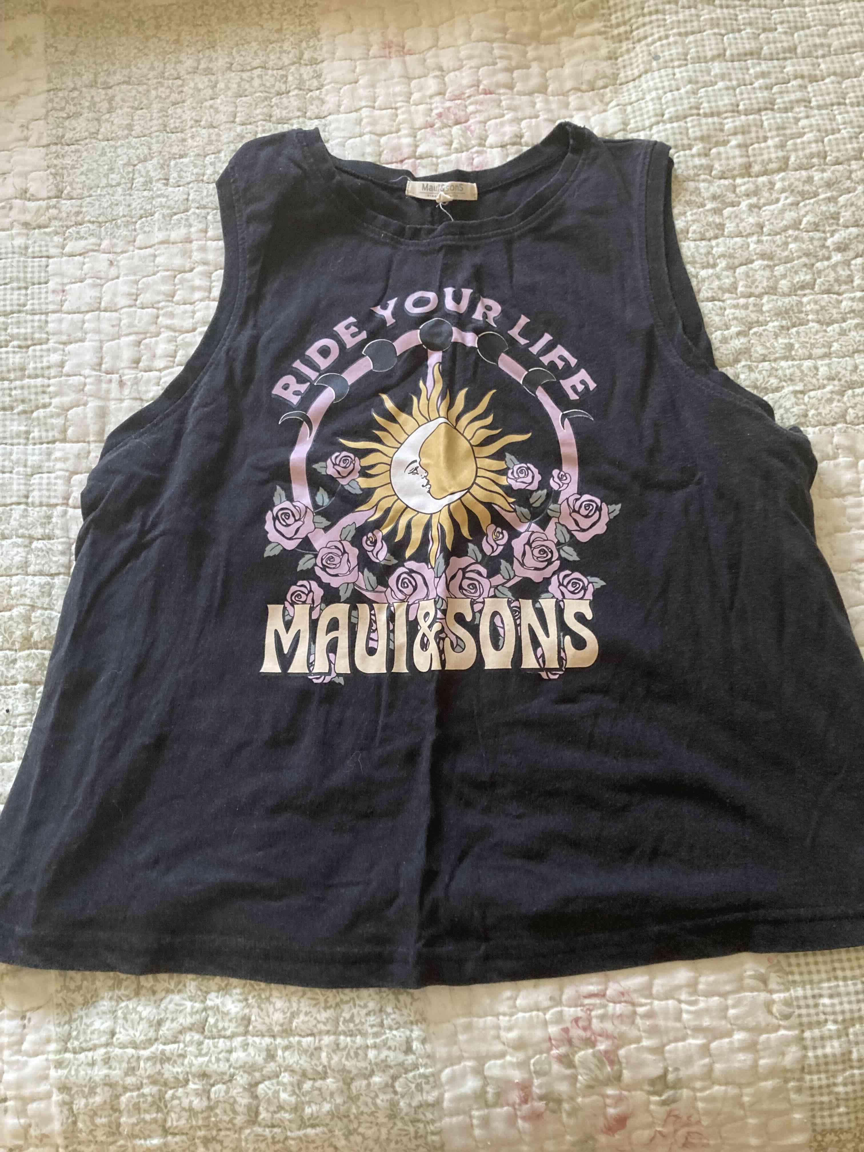 Polera sin mangas Maui & Sons negra - miniatura 1