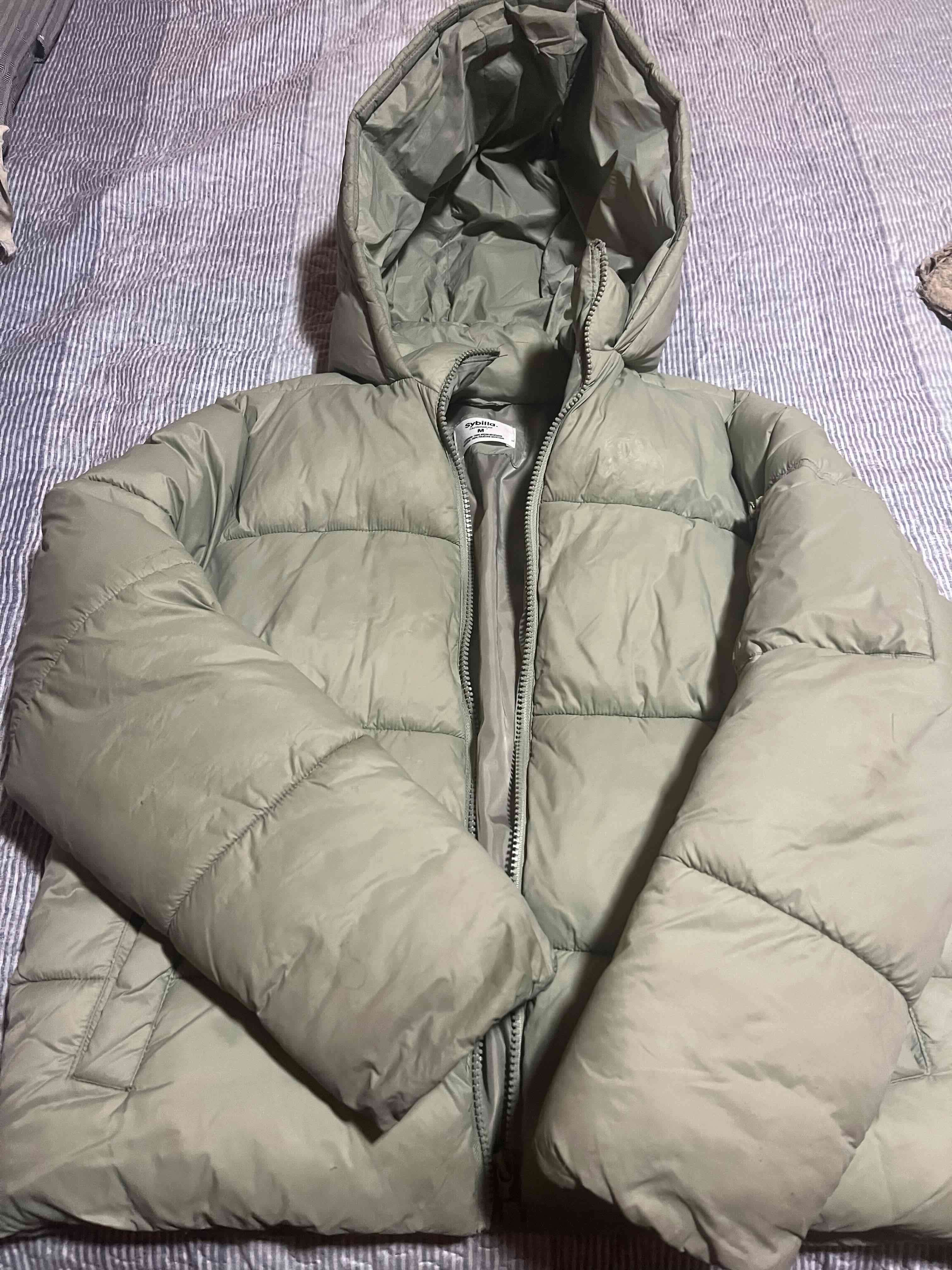 Chaqueta puff verde con capucha T.M - miniatura 1