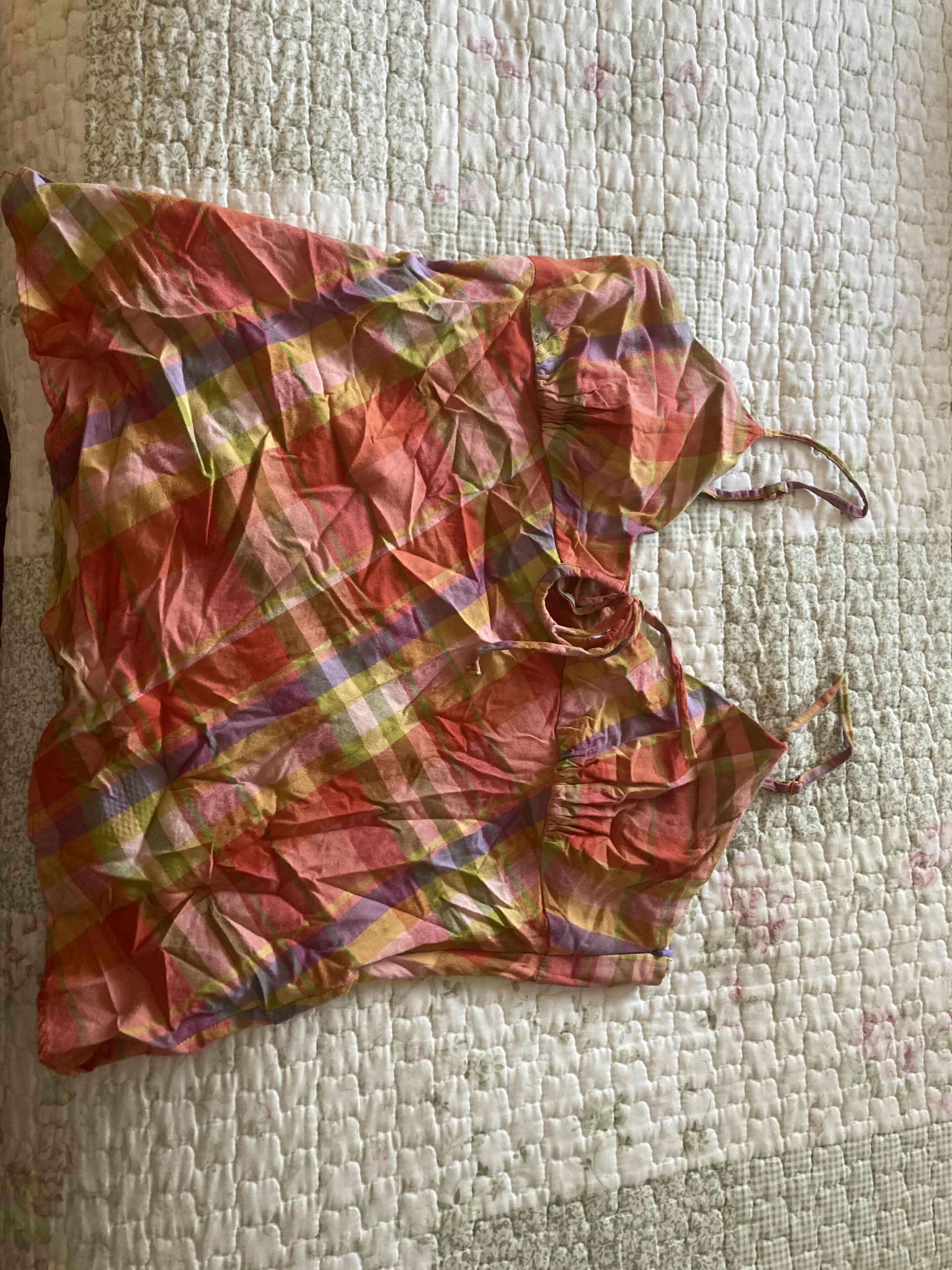 Top de tirantes a cuadros - miniatura 1