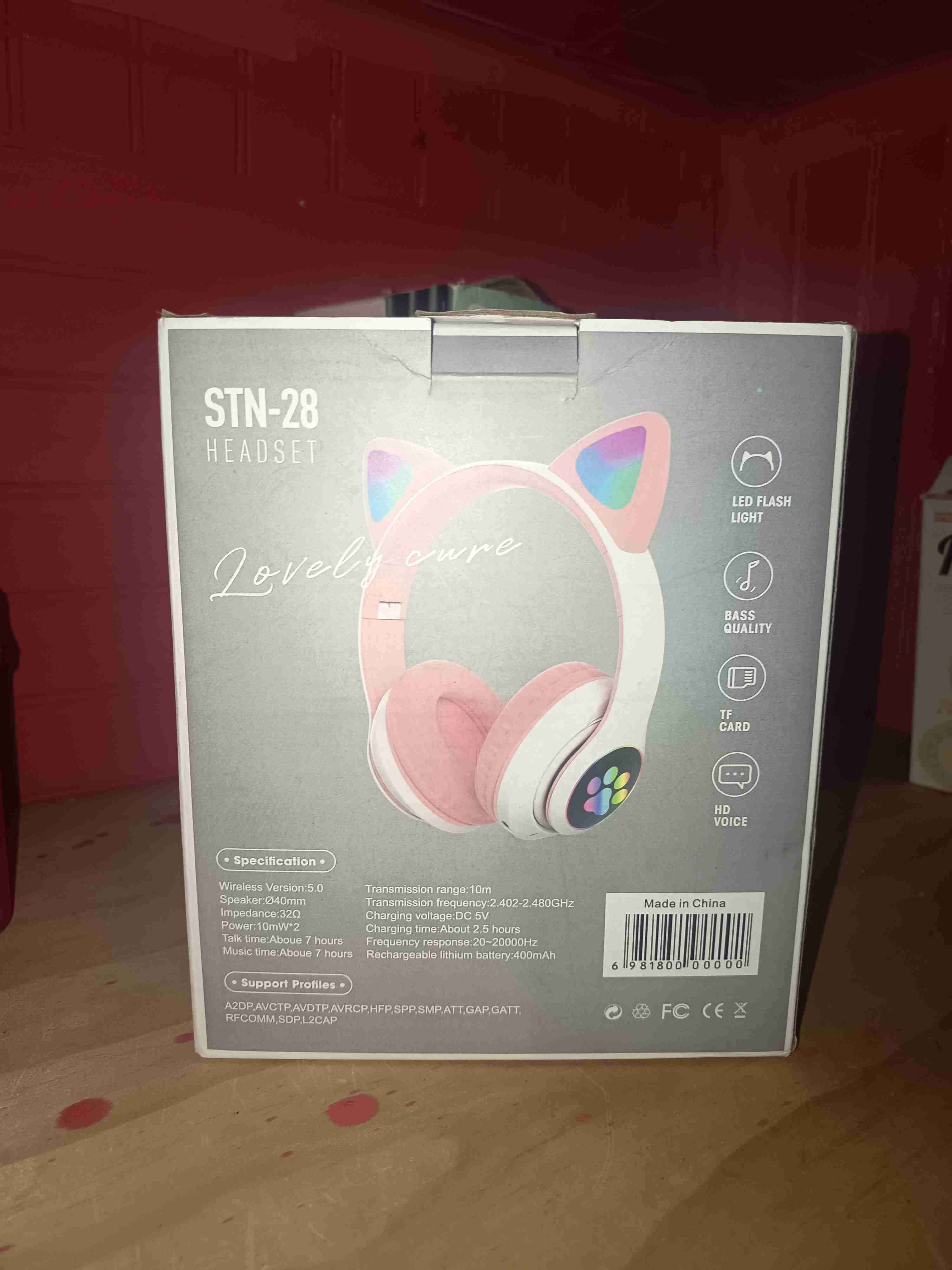 Auriculares inalámbricos con orejas de gato - miniatura 2