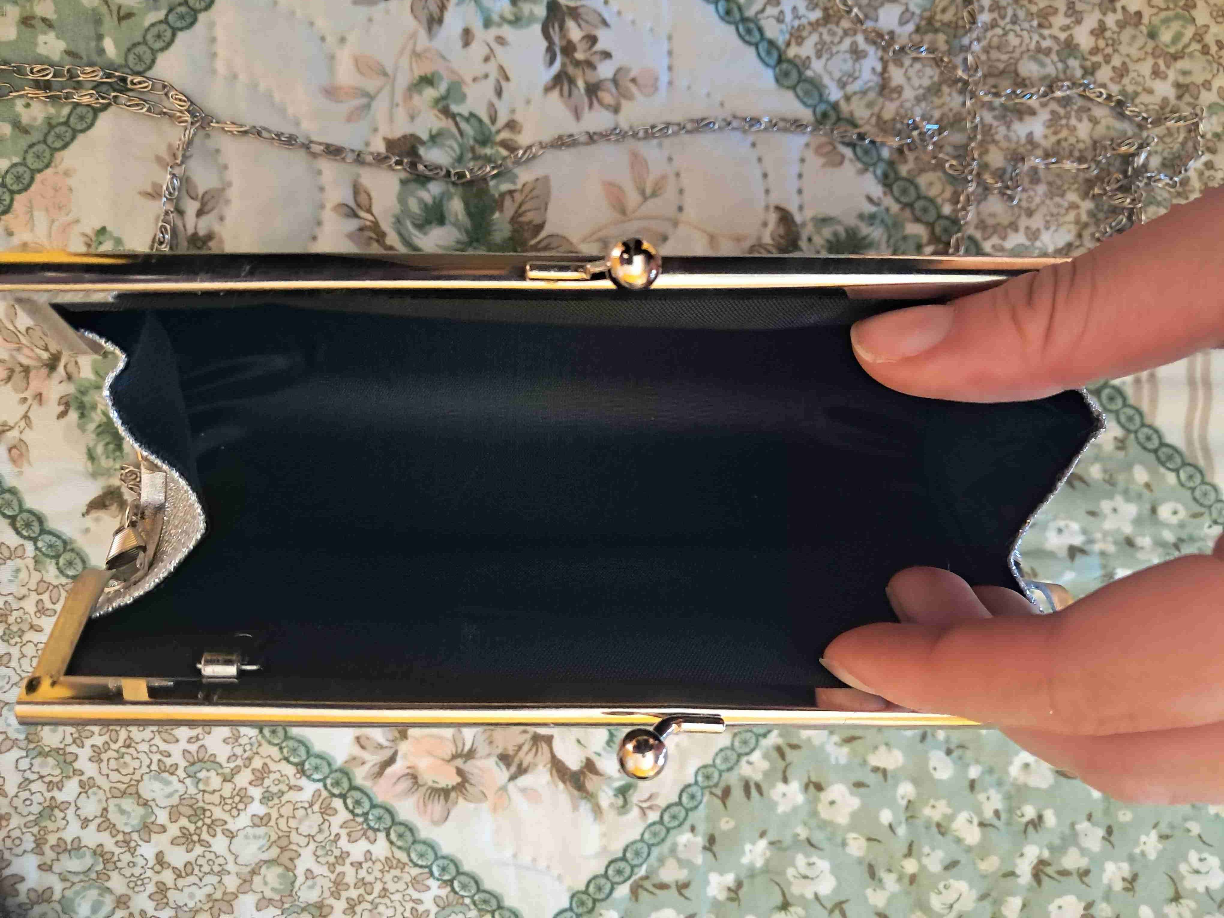 Cartera de fiesta plateada - miniatura 2