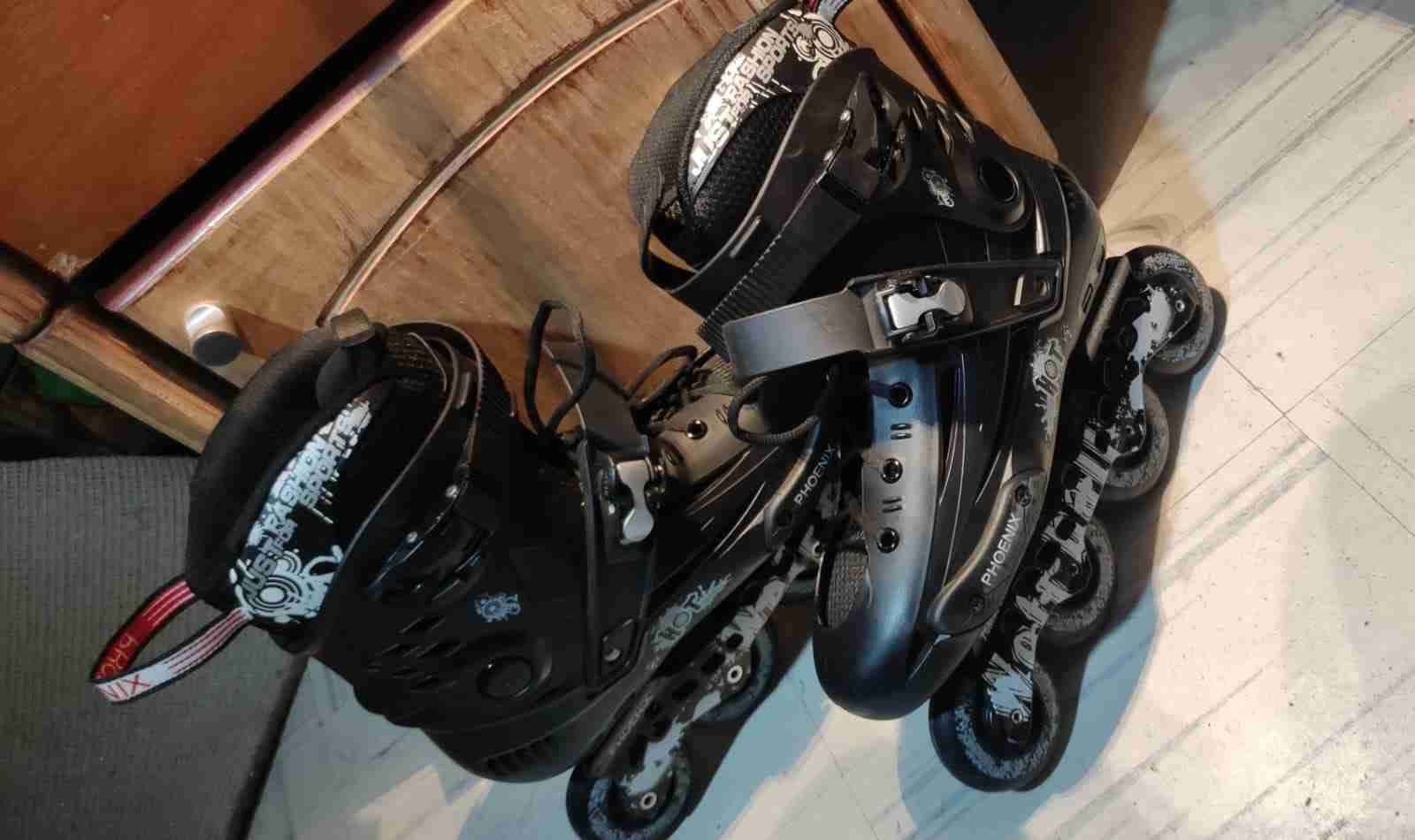 Patines en linea negros 1 solo uso - miniatura 2