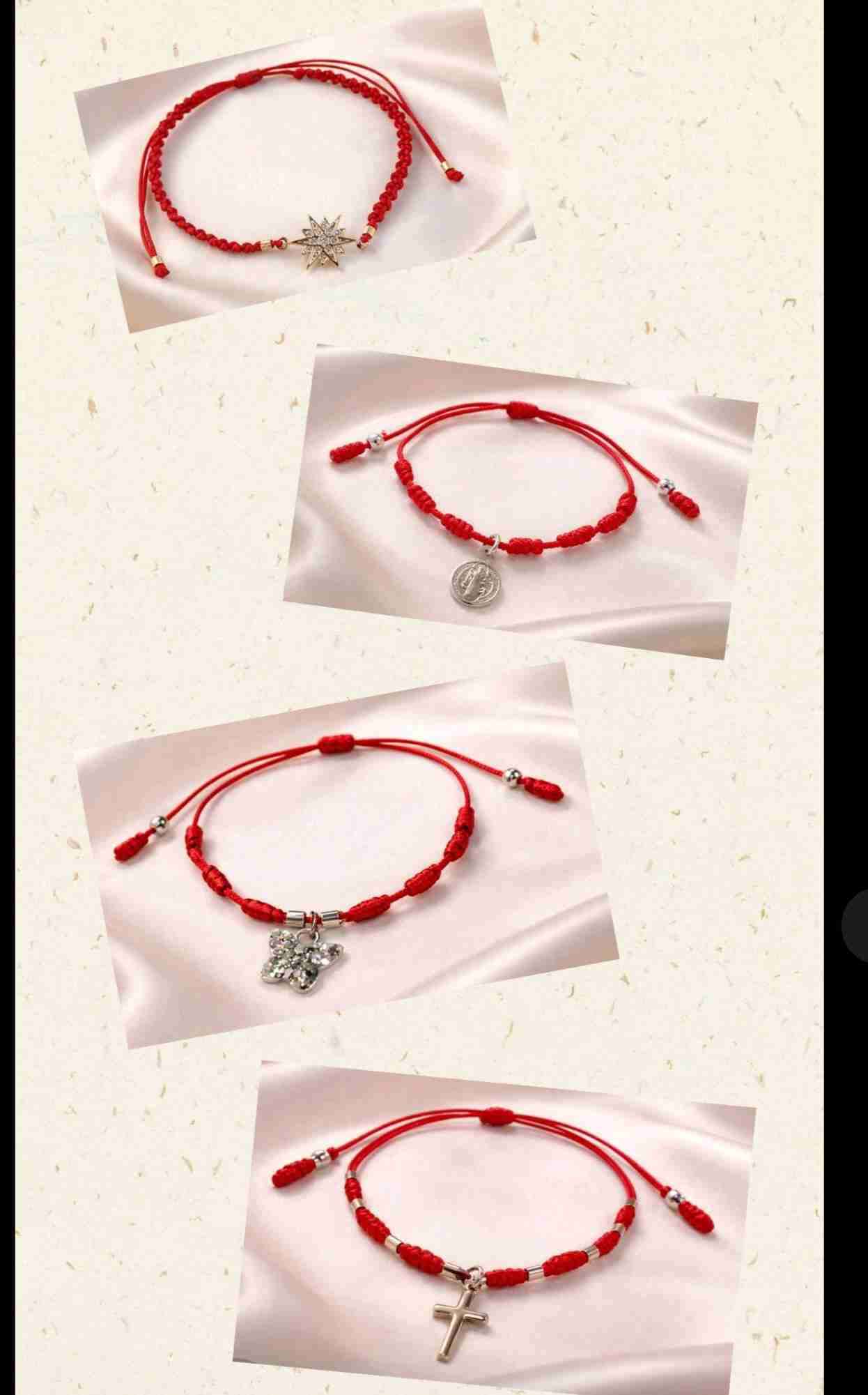 Pulseras rojas con dijes - miniatura 2