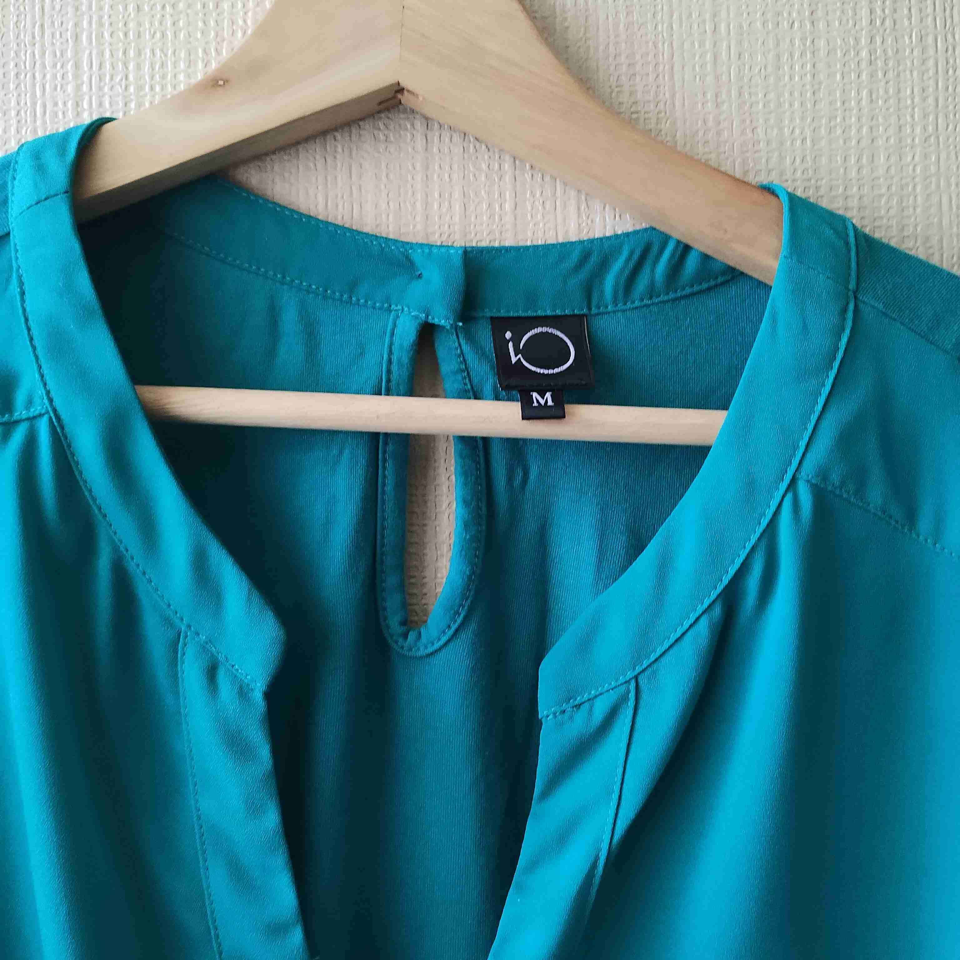 Blusa azul turquesa mujer - miniatura 3