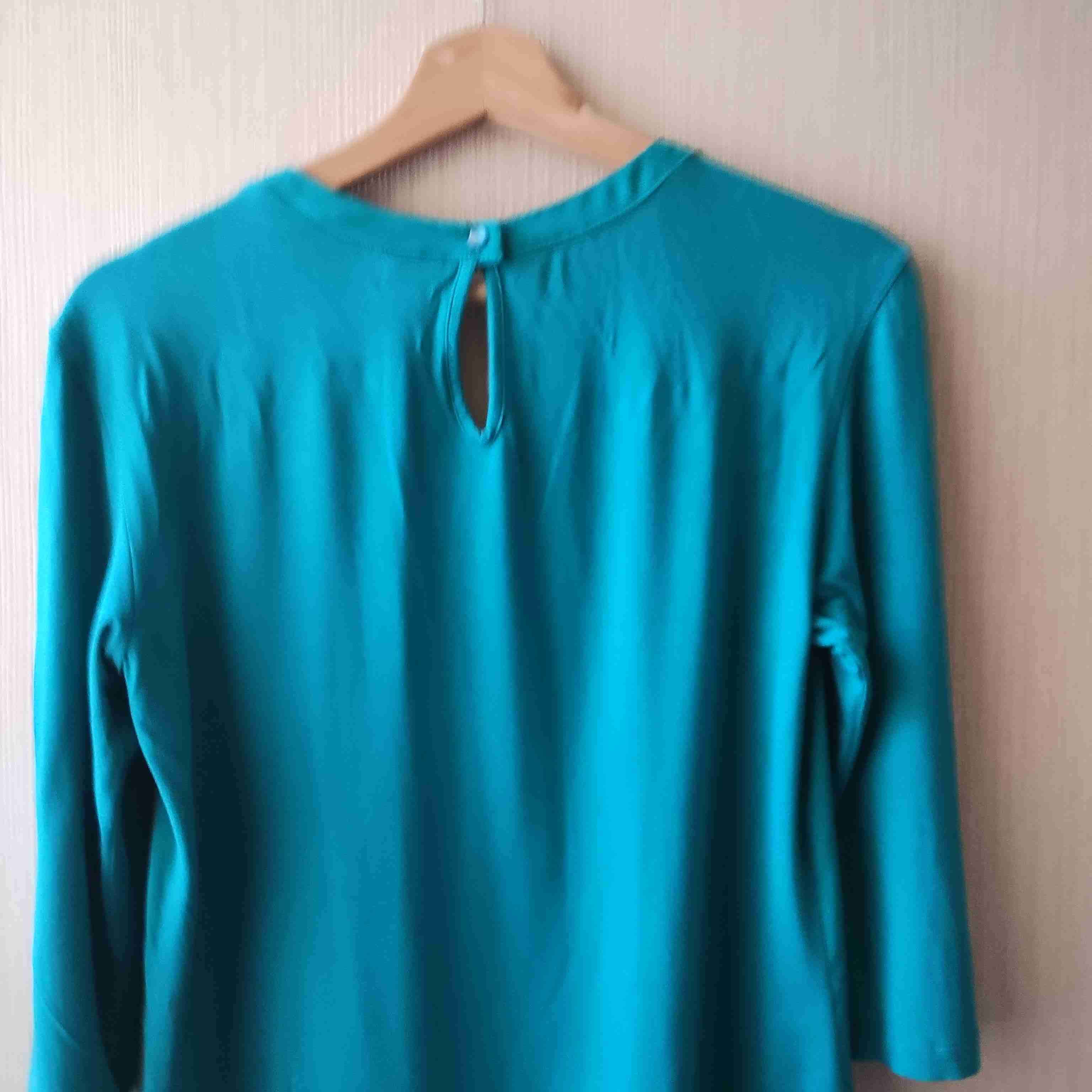 Blusa azul turquesa mujer - miniatura 4