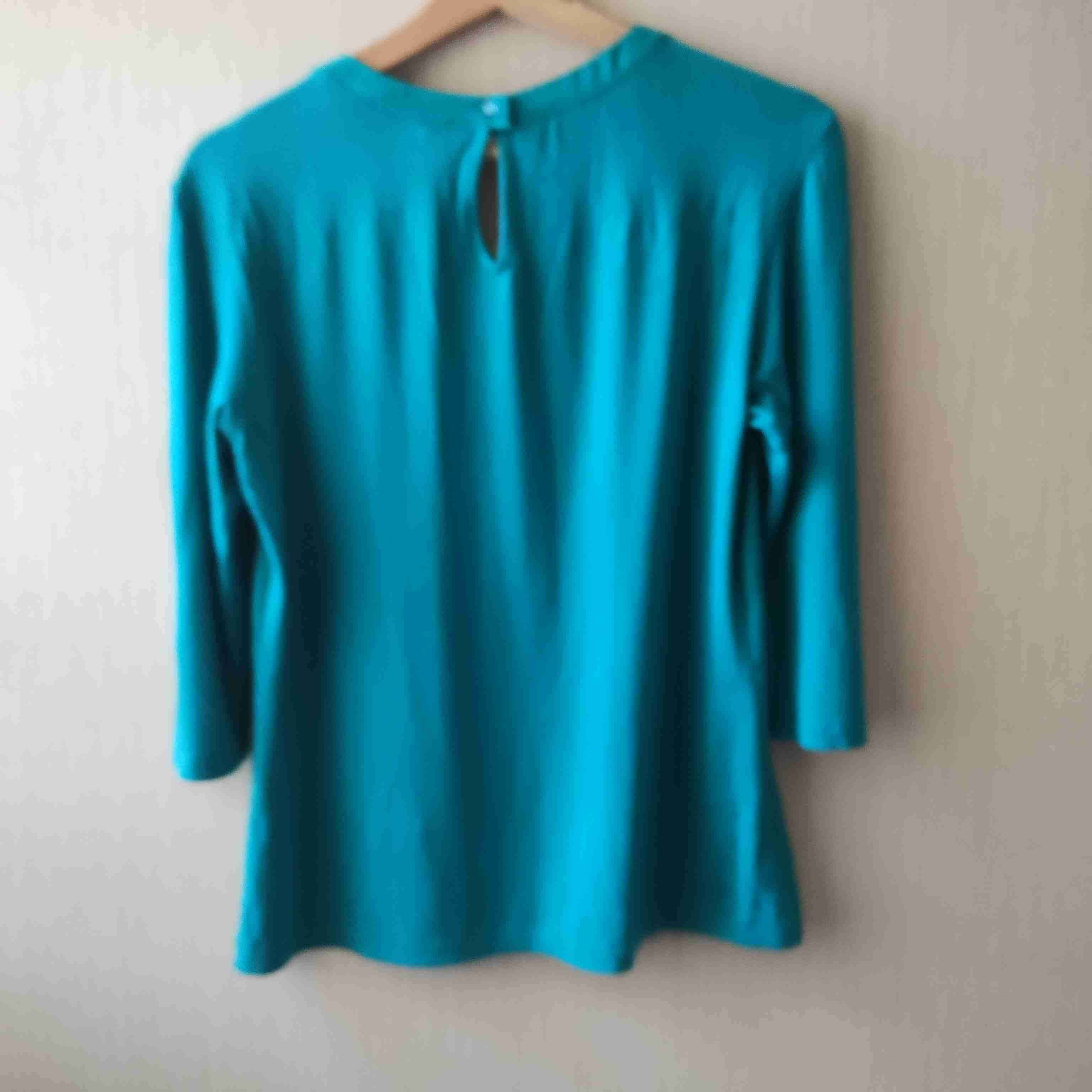 Blusa azul turquesa mujer - miniatura 6