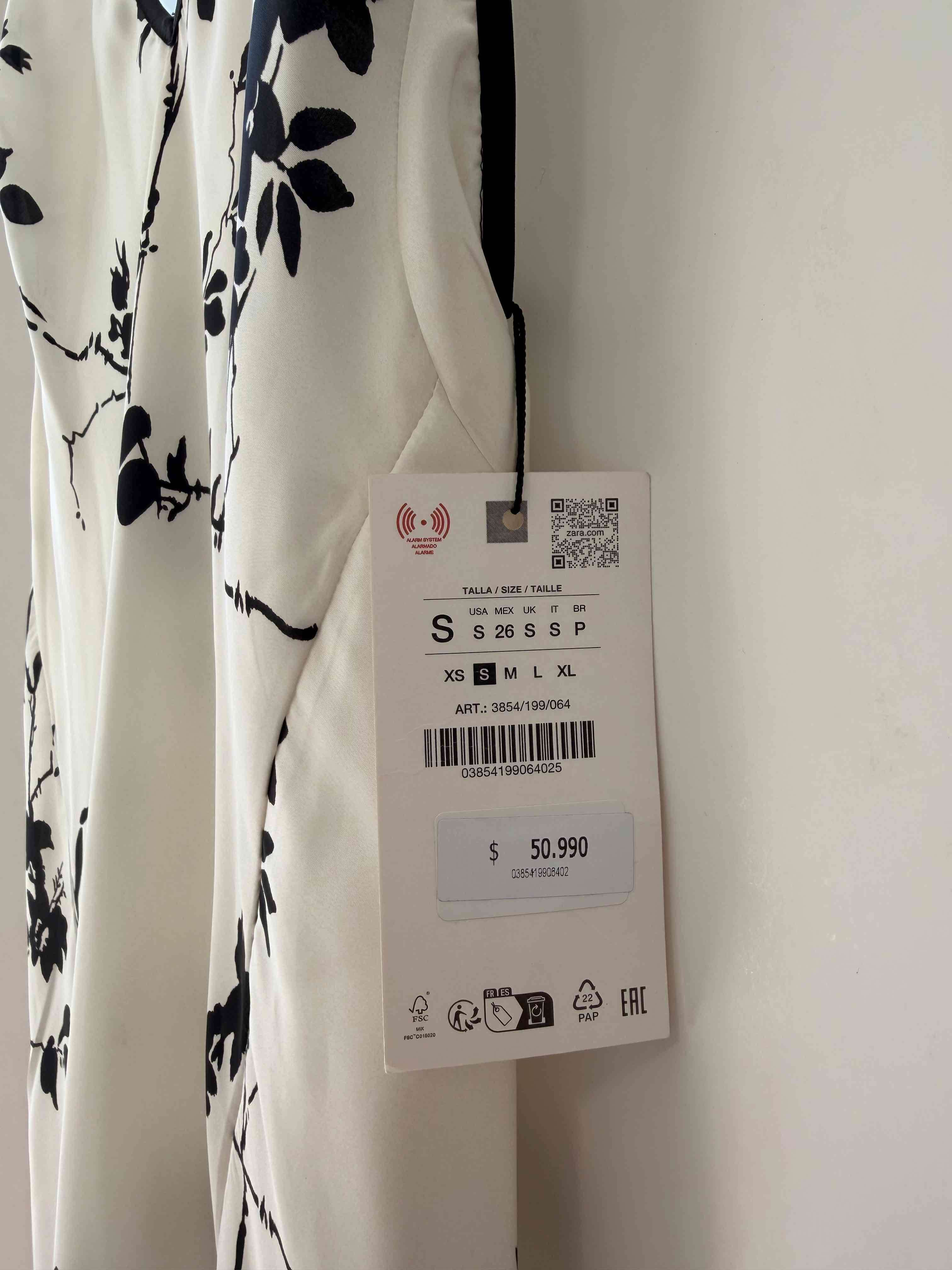 Vestido Zara Largo, Estampado Flore - miniatura 2