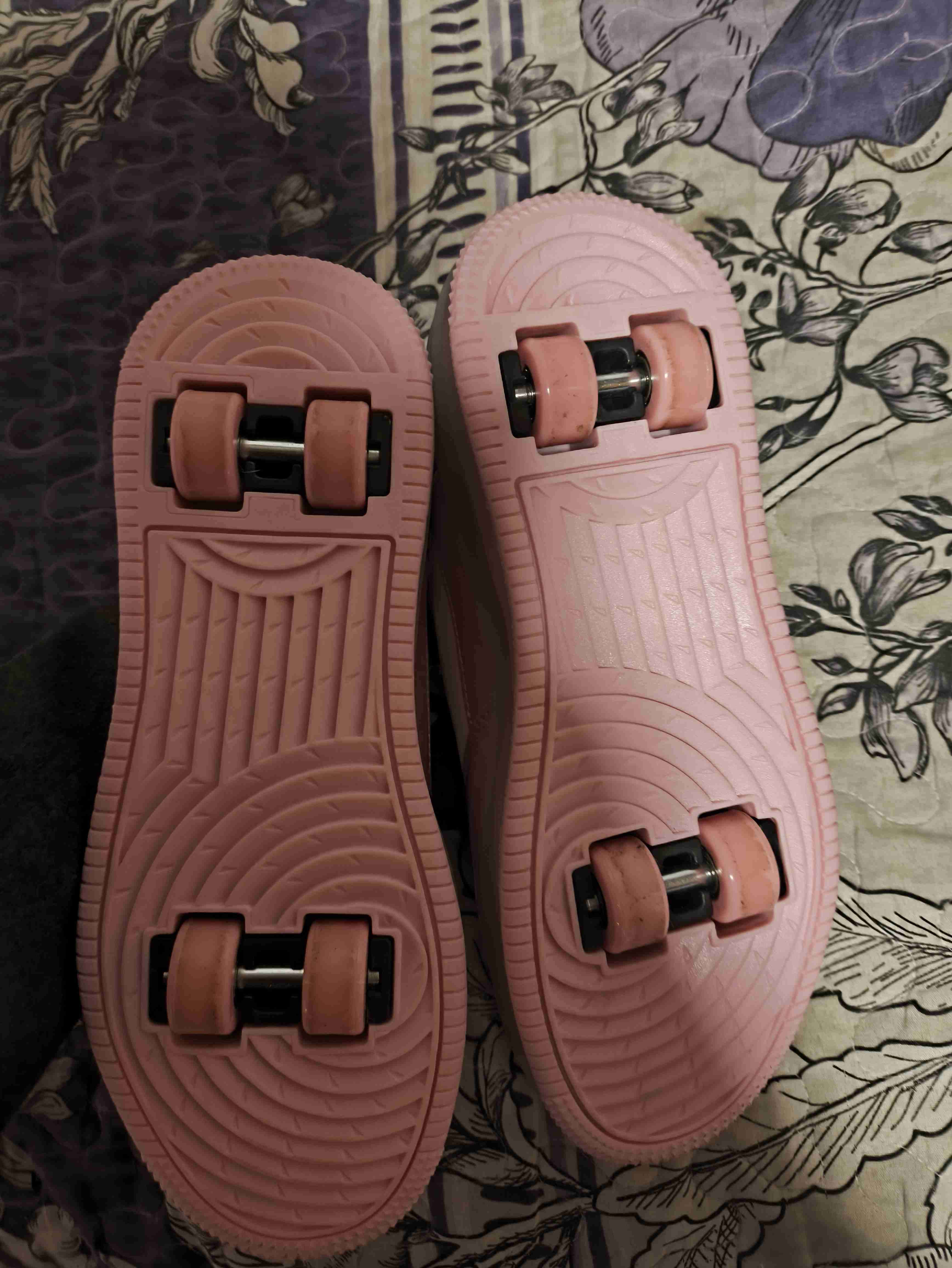 Zapatillas patines infantiles rosadas y lilas - miniatura 2