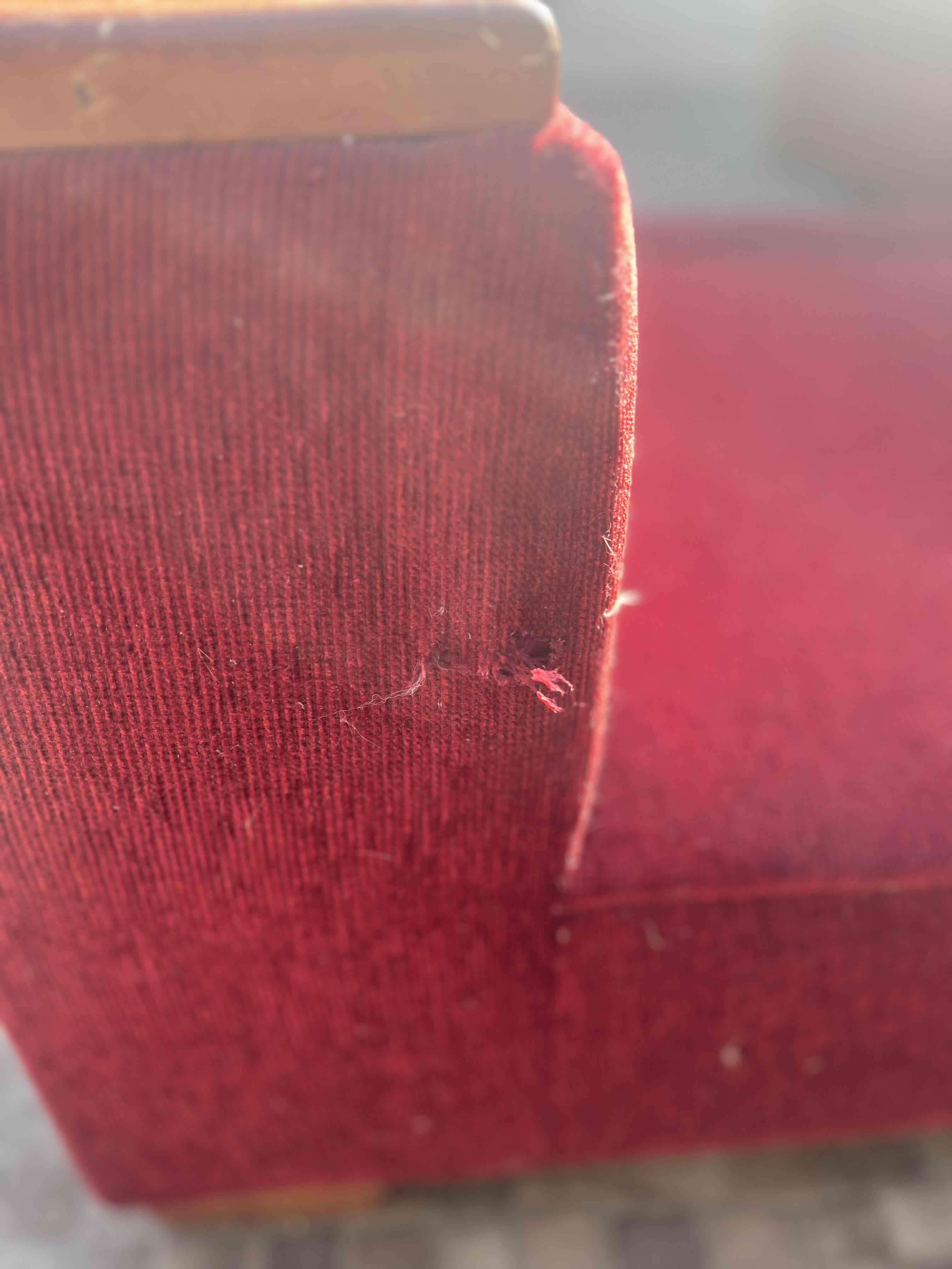 Sofá esquinero rojo vino - miniatura 5