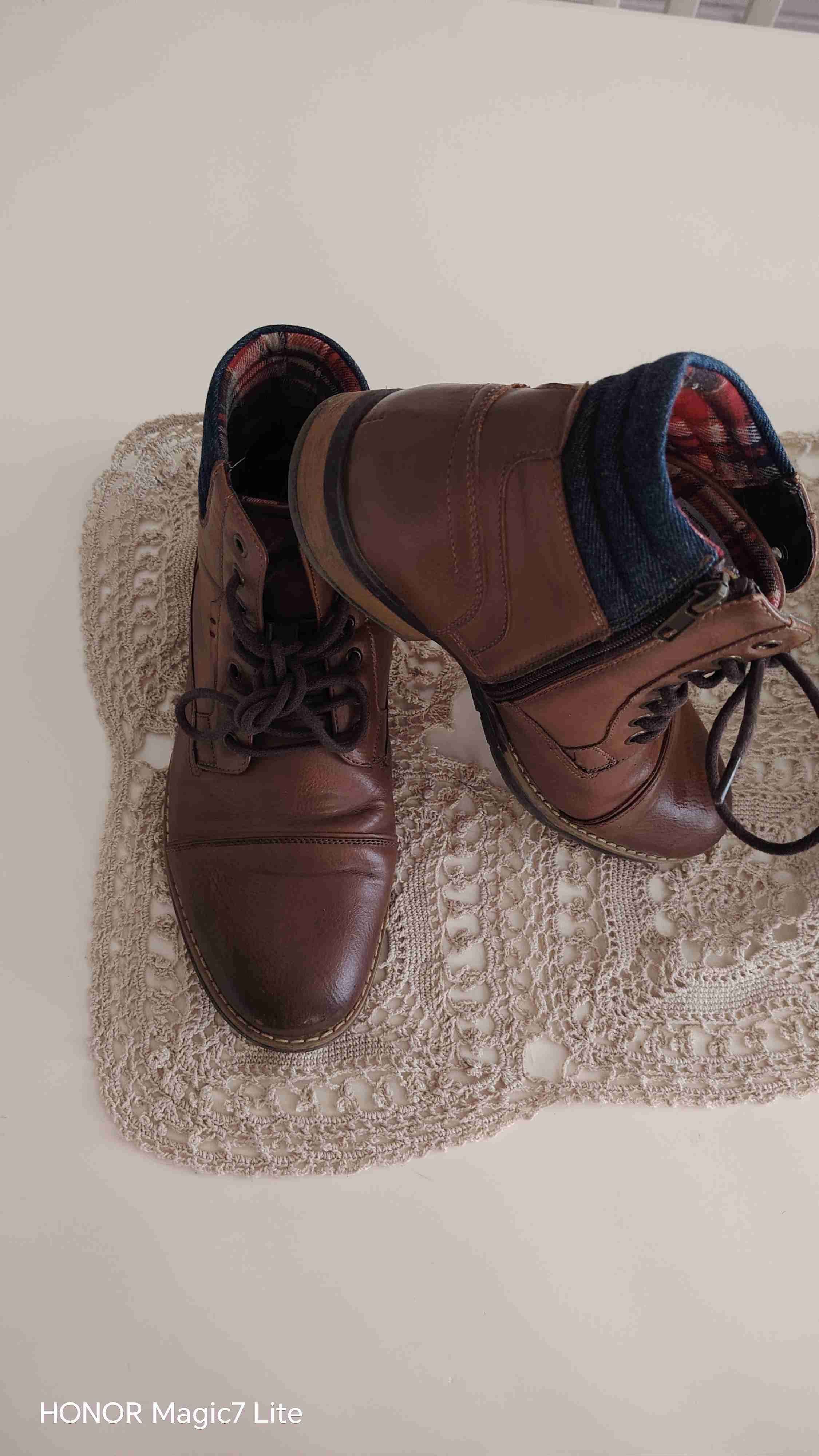 Botas de cuero marrón - miniatura 3