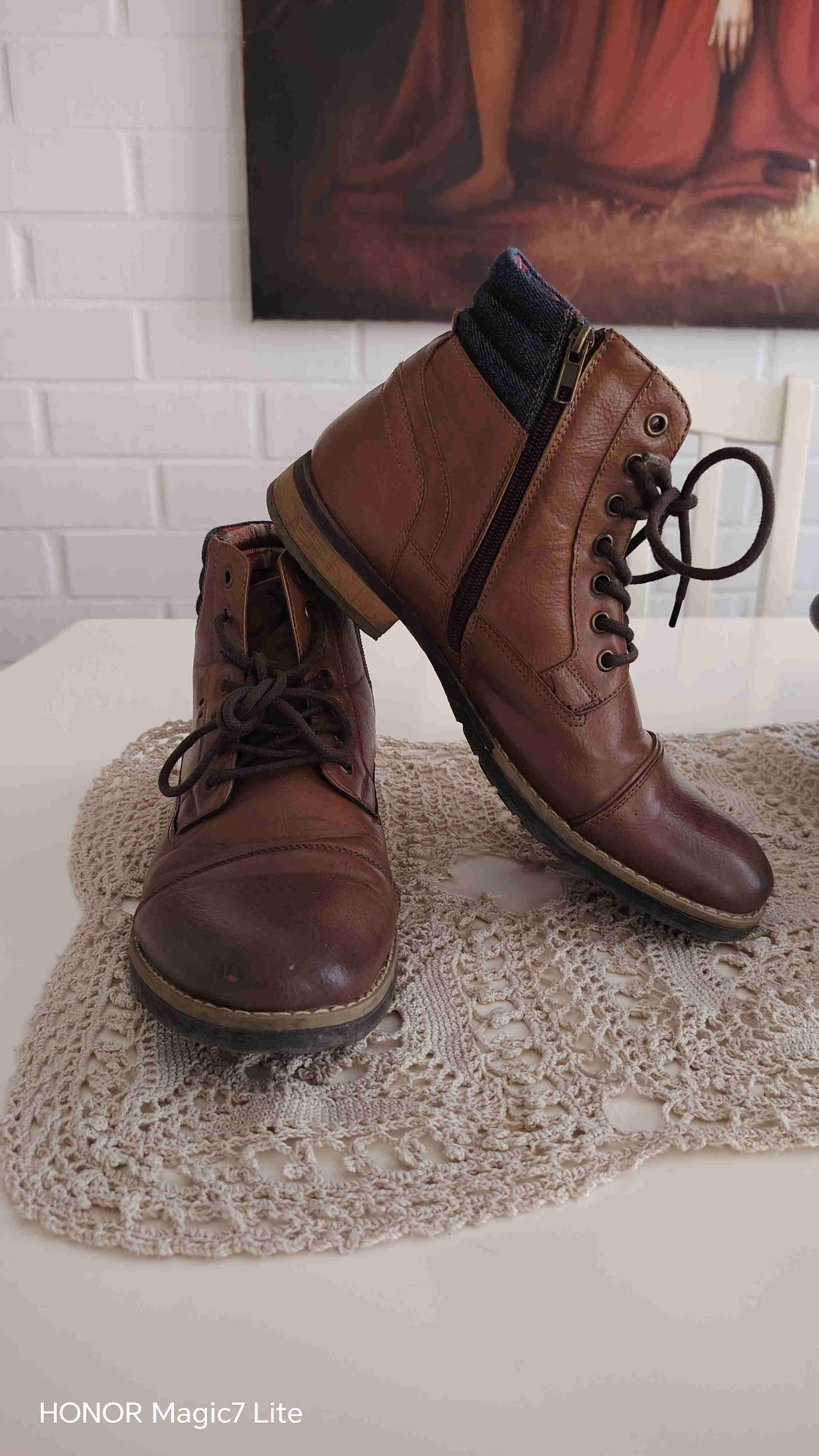 Botas de cuero marrón - miniatura 4