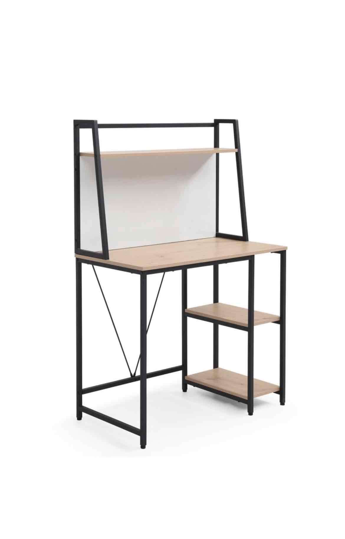 Escritorio con estanterías de madera - miniatura 1