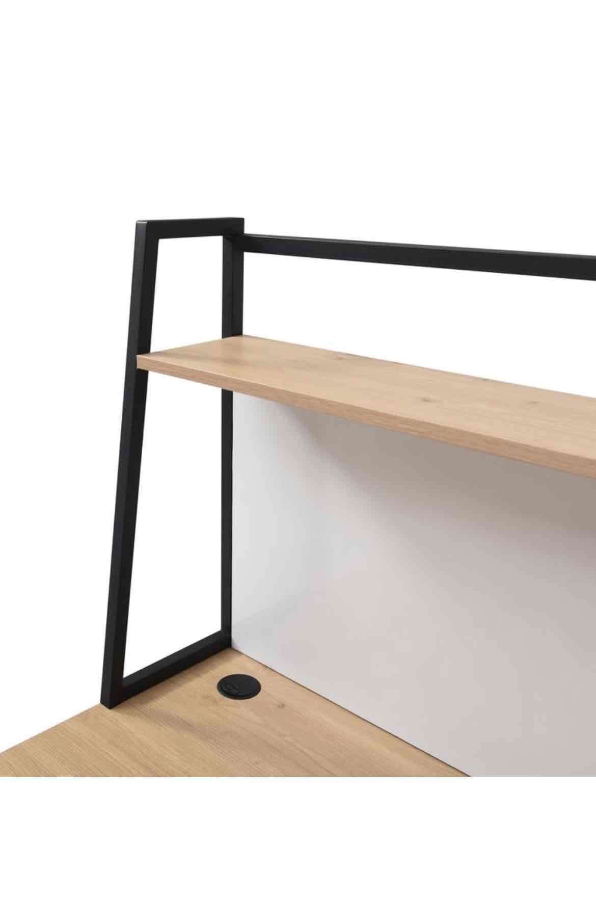 Escritorio con estanterías de madera - miniatura 3