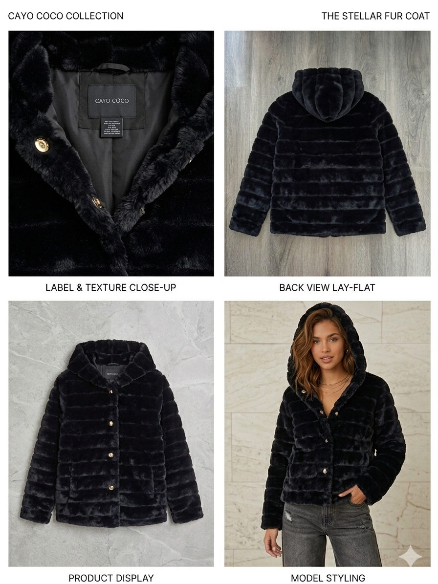 Peludo negro con capucha - miniatura 3