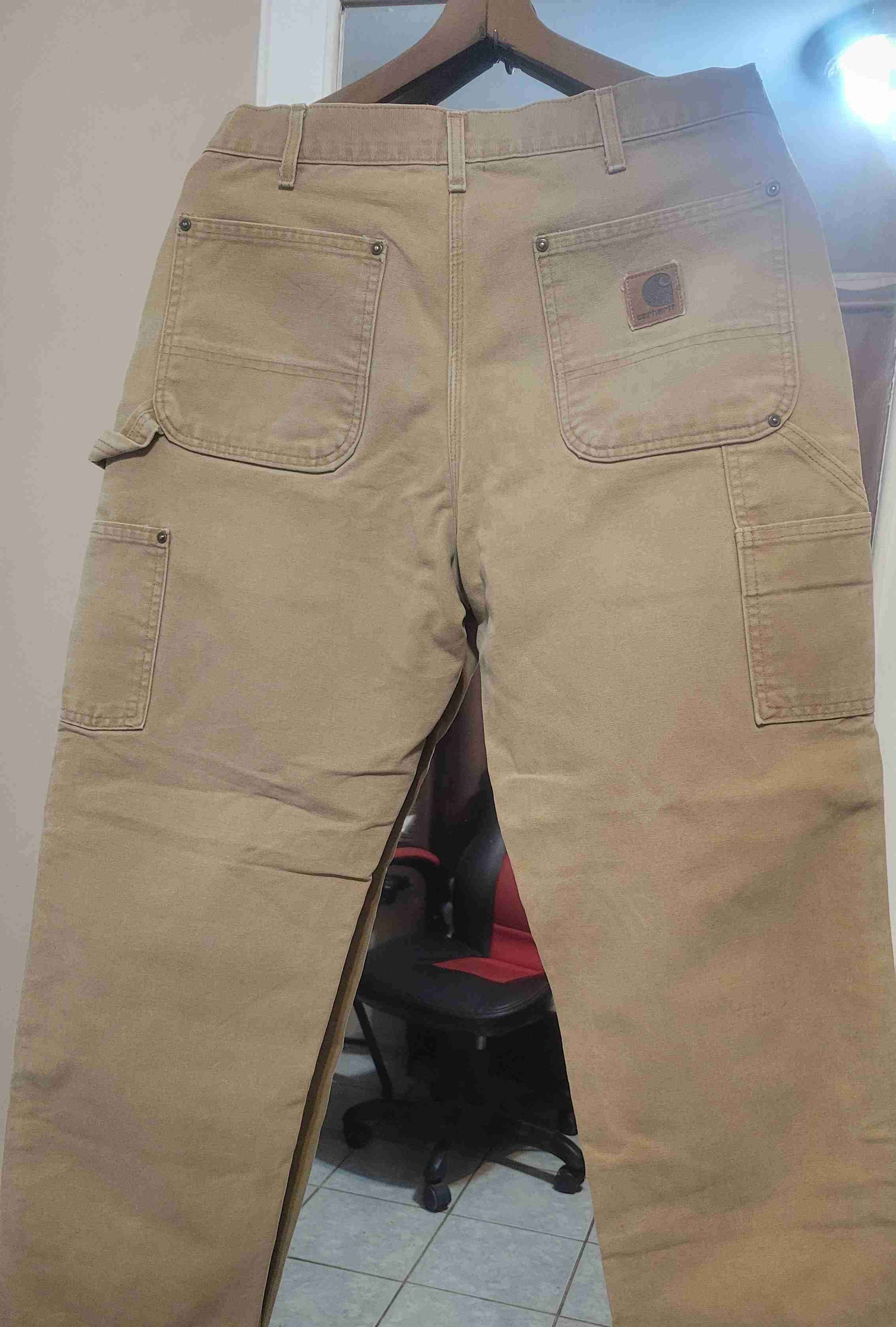 Pantalones carhat beige - miniatura 2