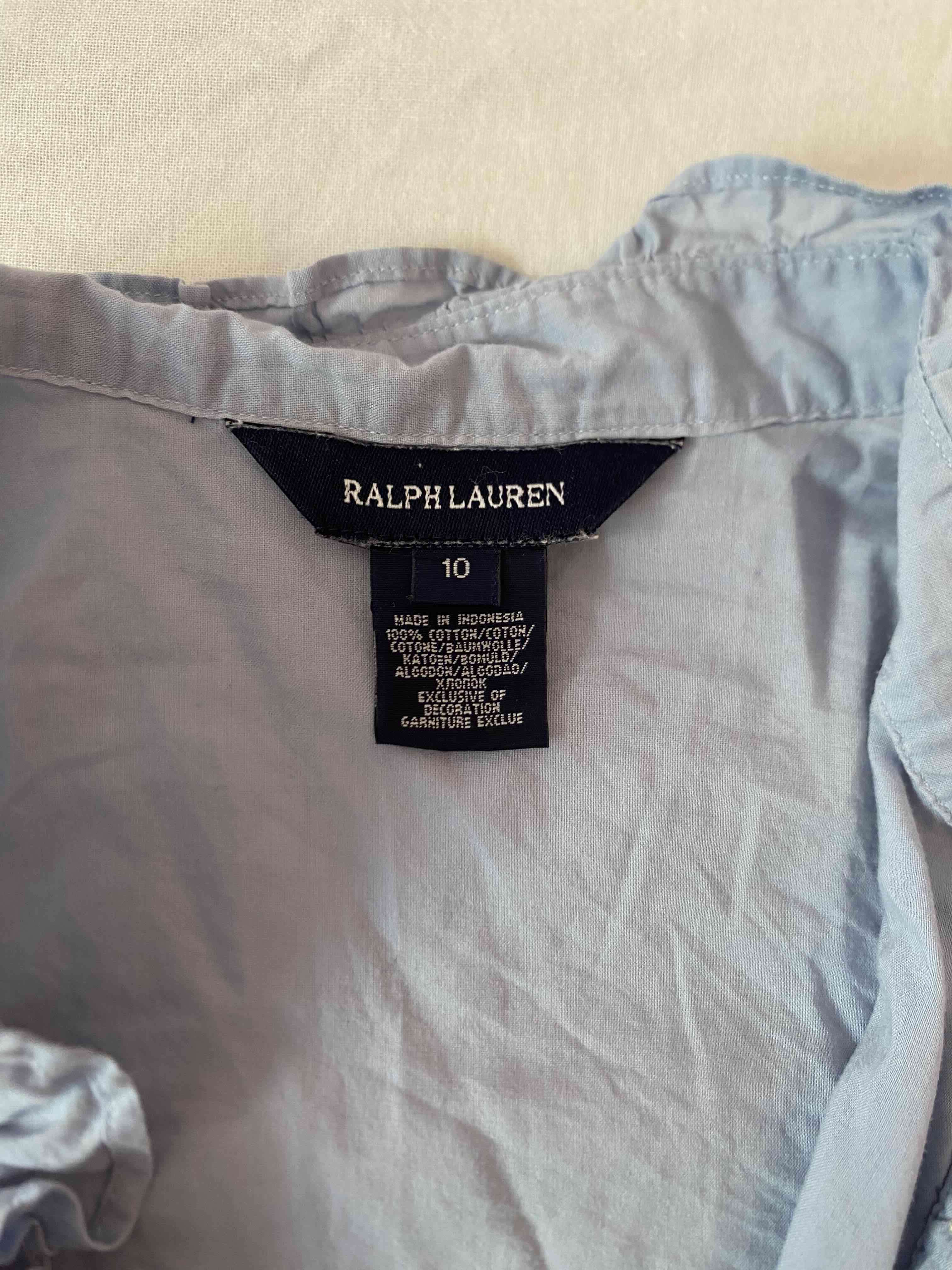 Blusa celeste volantes Ralph Lauren - miniatura 2