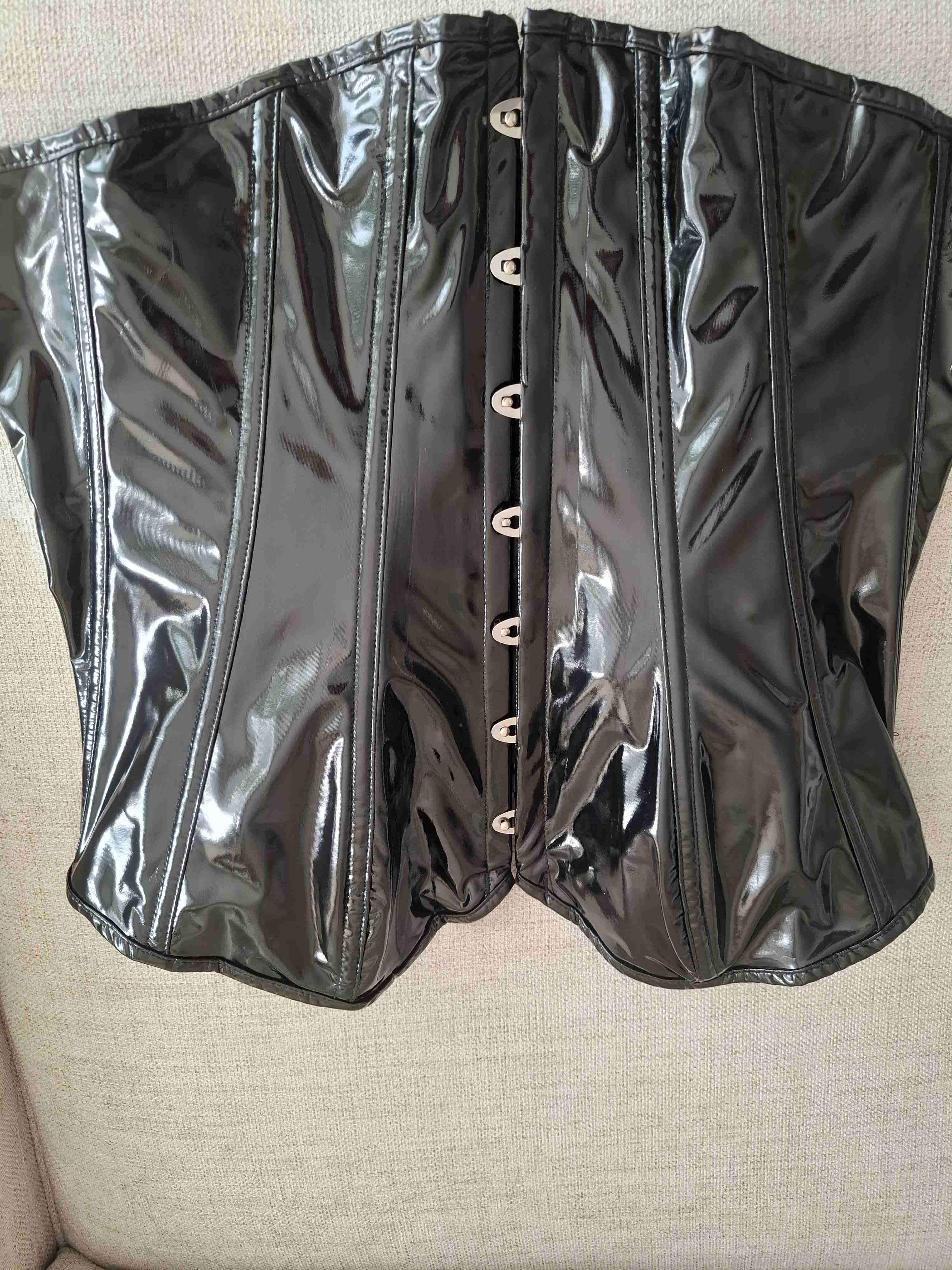 Corset negro estilo charol - miniatura 2