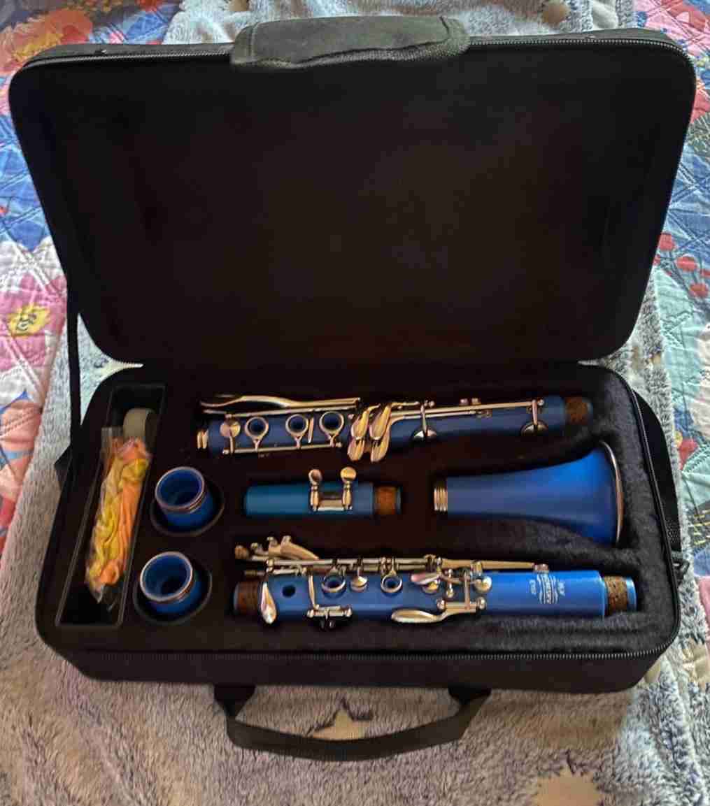 Clarinete azul con estuche - miniatura 1