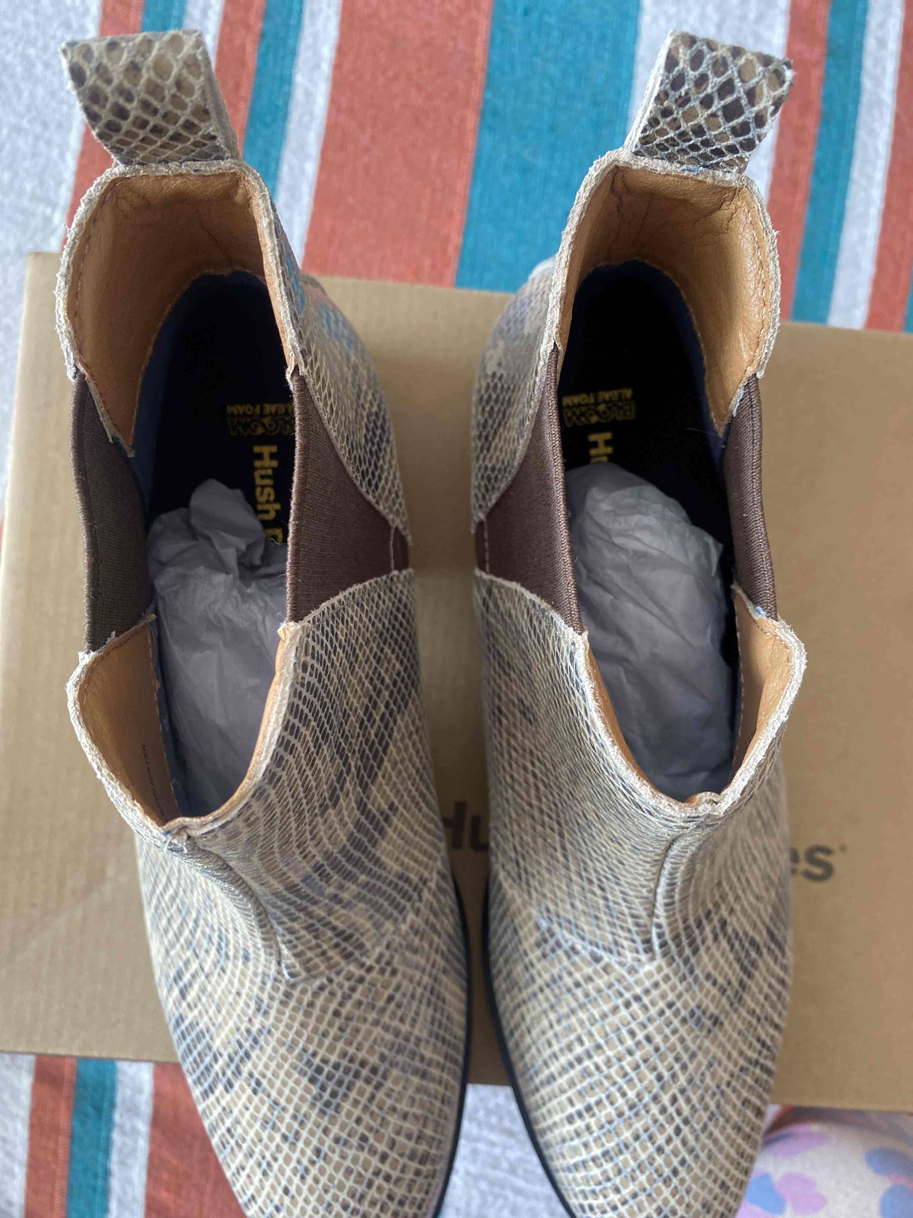 Botines de cuero snake print - miniatura 3