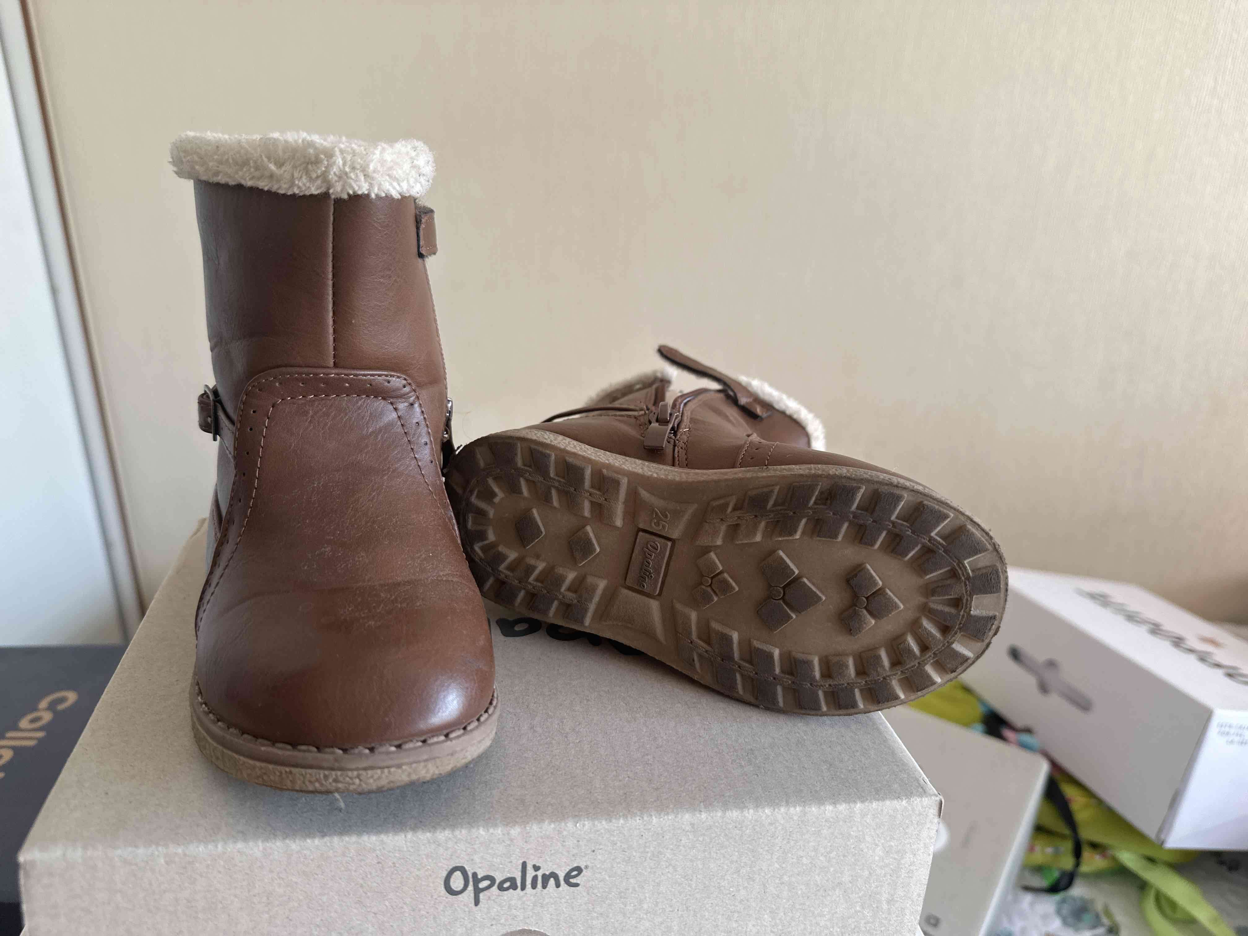 Botas infantiles Opaline café - miniatura 4