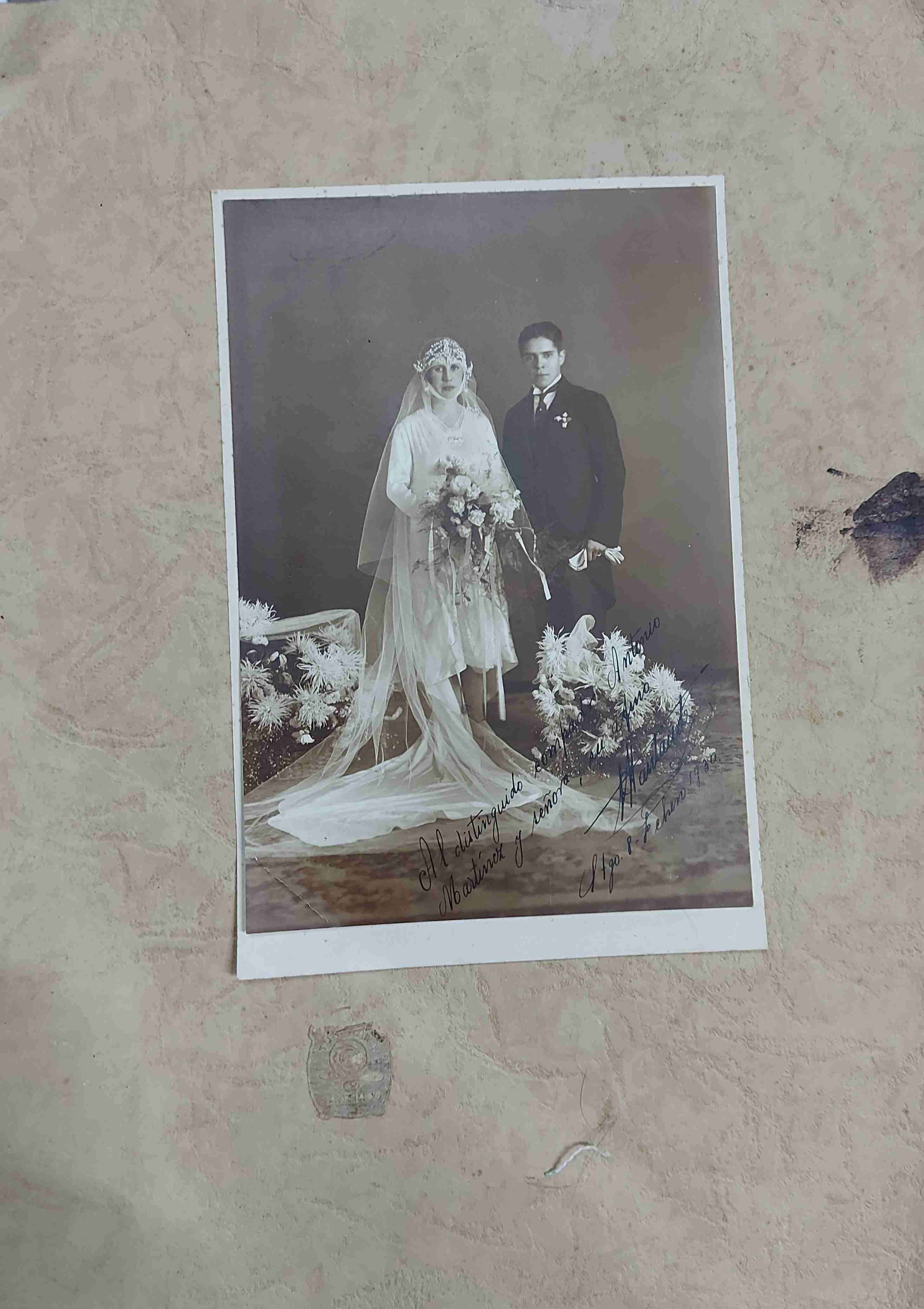 Fotografía antigua de boda. Tunekawa - miniatura 1